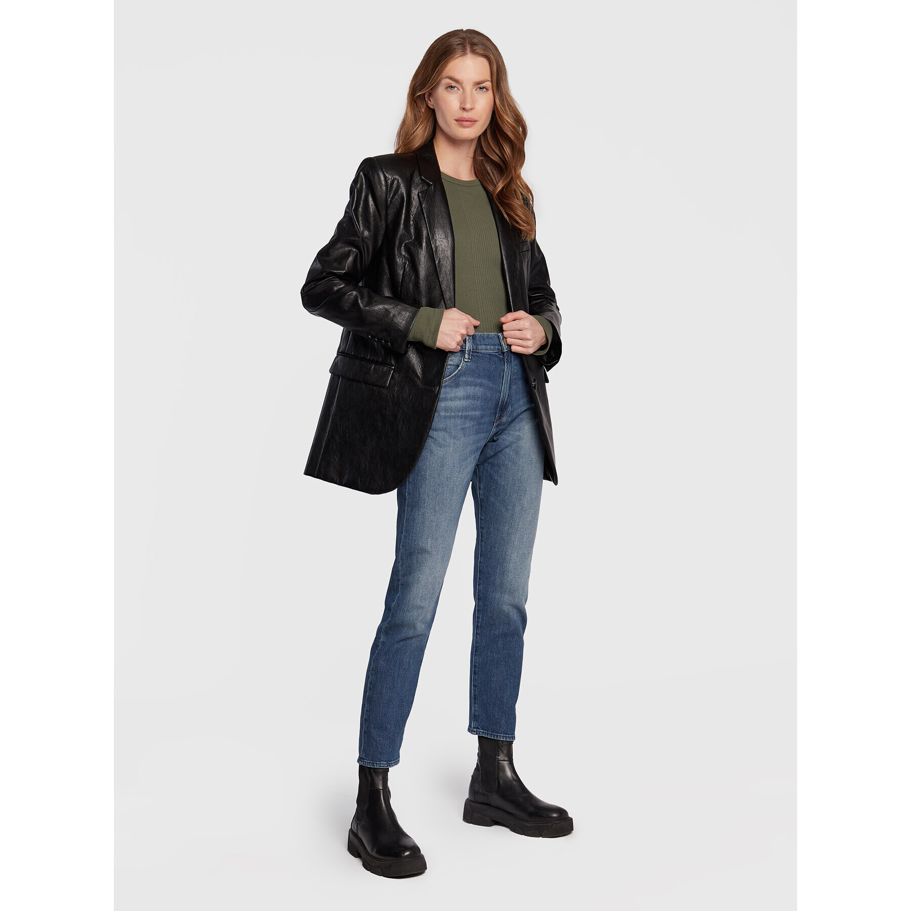G-Star Raw Блуза Rib D22073-C678-8165 Зелен Slim Fit - Pepit.bg