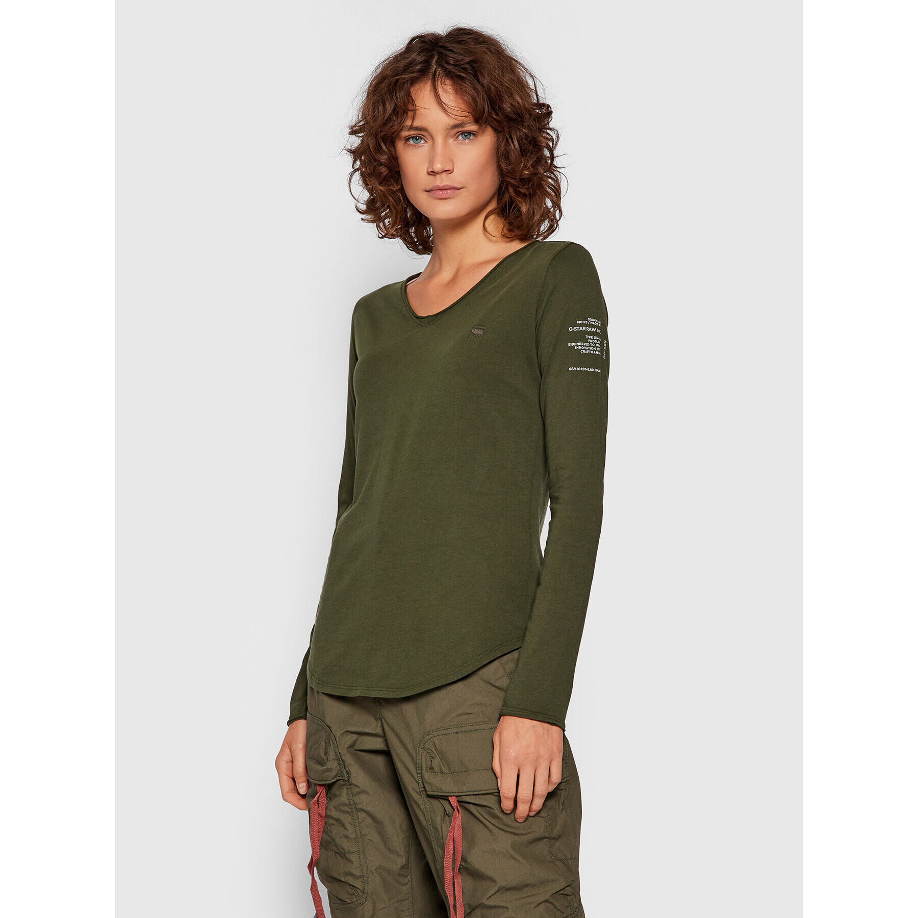 G-Star Raw Блуза Rolled Edge D19975-C506-6059 Зелен Regular Fit - Pepit.bg