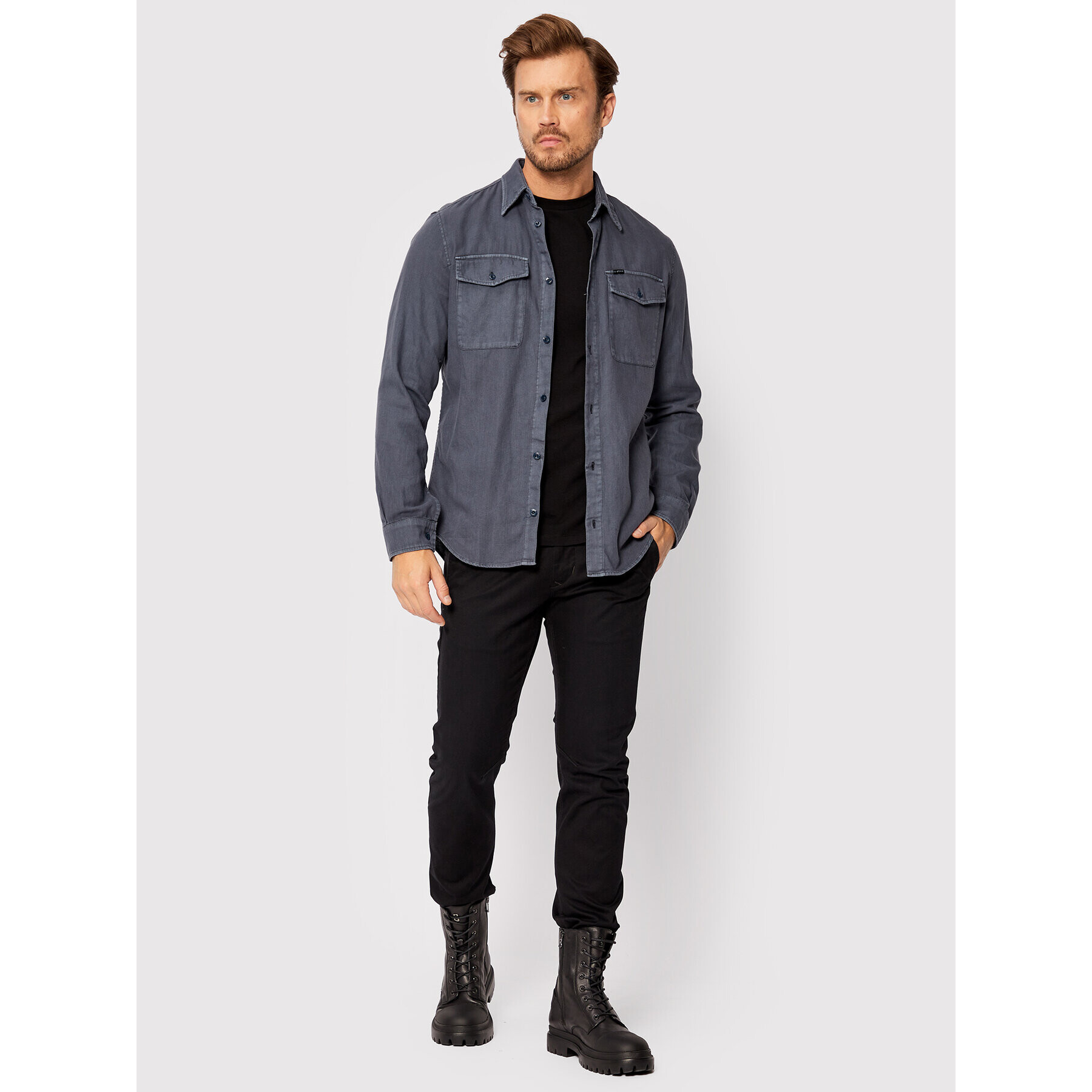 G-Star Raw Чино панталони Vetar D14027-C072-6484 Черен Slim Fit - Pepit.bg