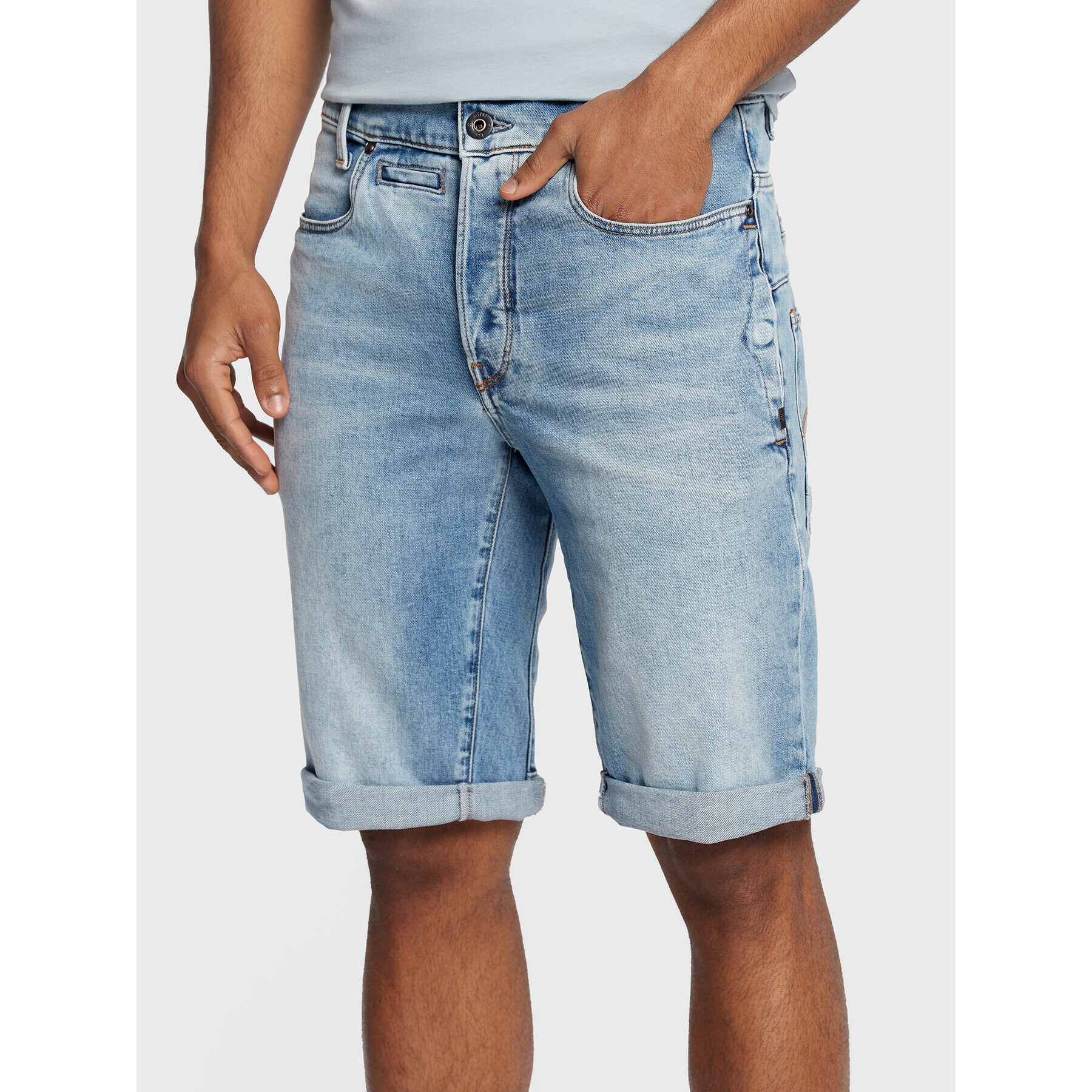 G-Star Raw Дънкови шорти D-Staq 3D D10064-C052-8436 Син Regular Fit - Pepit.bg