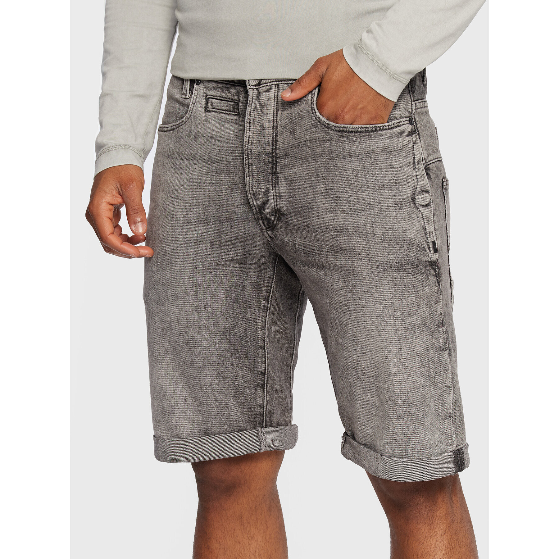 G-Star Raw Дънкови шорти D-Staq 3D D10064-C909-C762 Сив Regular Fit - Pepit.bg