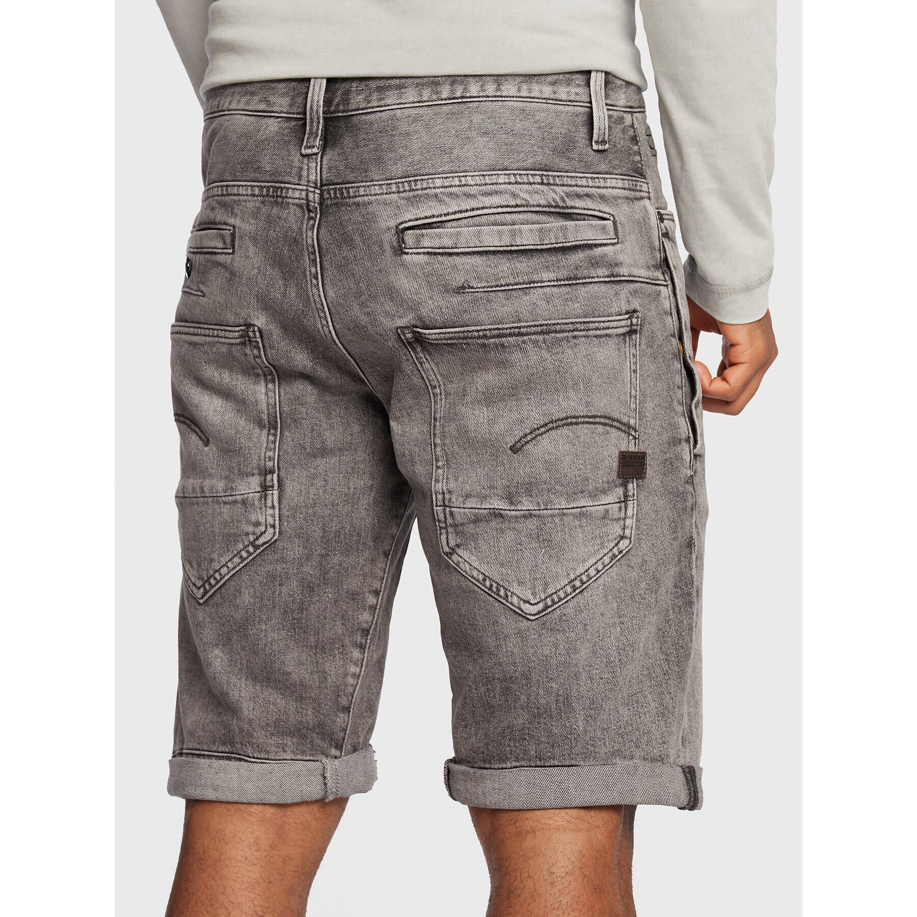 G-Star Raw Дънкови шорти D-Staq 3D D10064-C909-C762 Сив Regular Fit - Pepit.bg