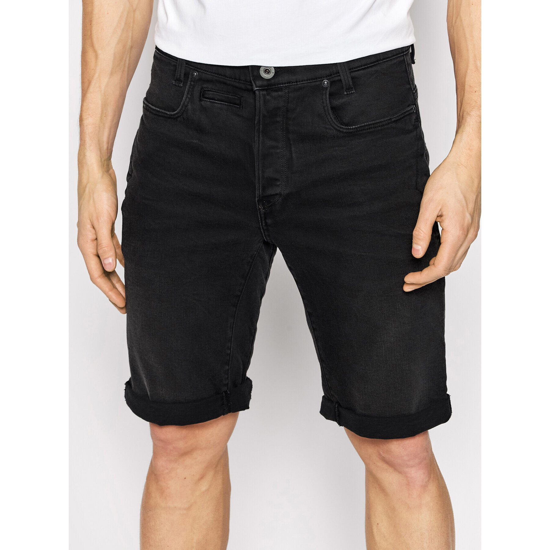 G-Star Raw Дънкови шорти D-Staq D10064-B479-C942 Черен Slim Fit - Pepit.bg