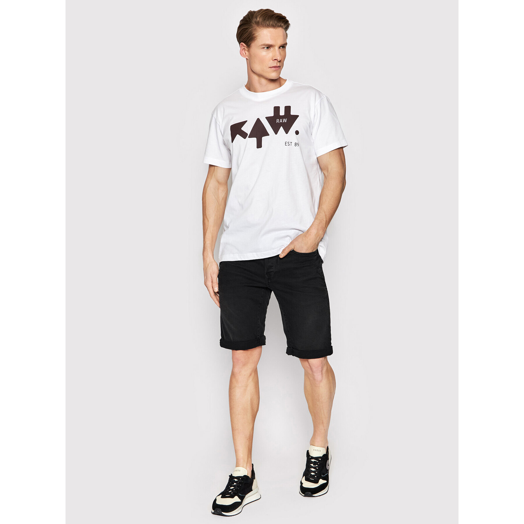 G-Star Raw Дънкови шорти D-Staq D10064-B479-C942 Черен Slim Fit - Pepit.bg