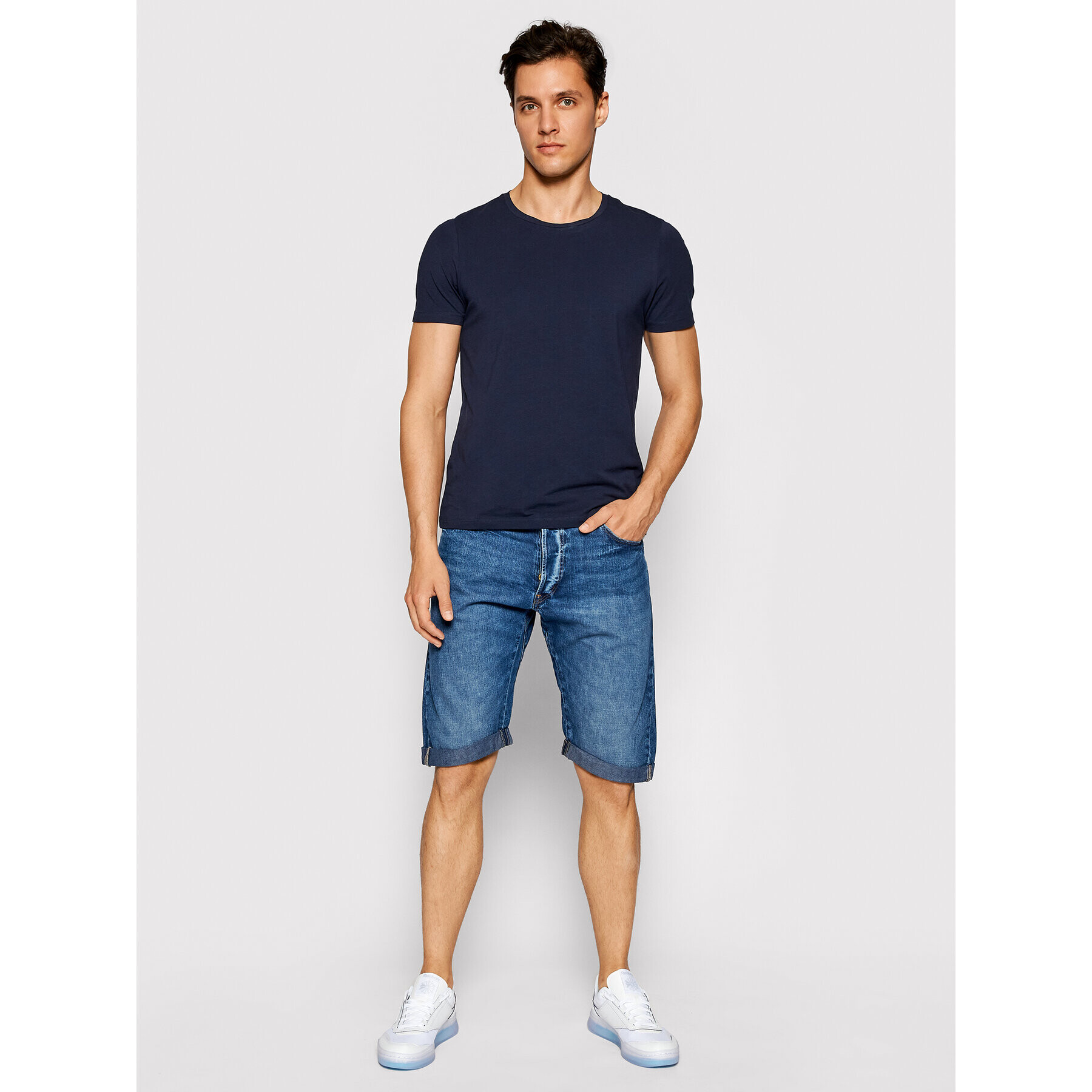 G-Star Raw Дънкови шорти D10059-9657-A599 Тъмносин Slim Fit - Pepit.bg