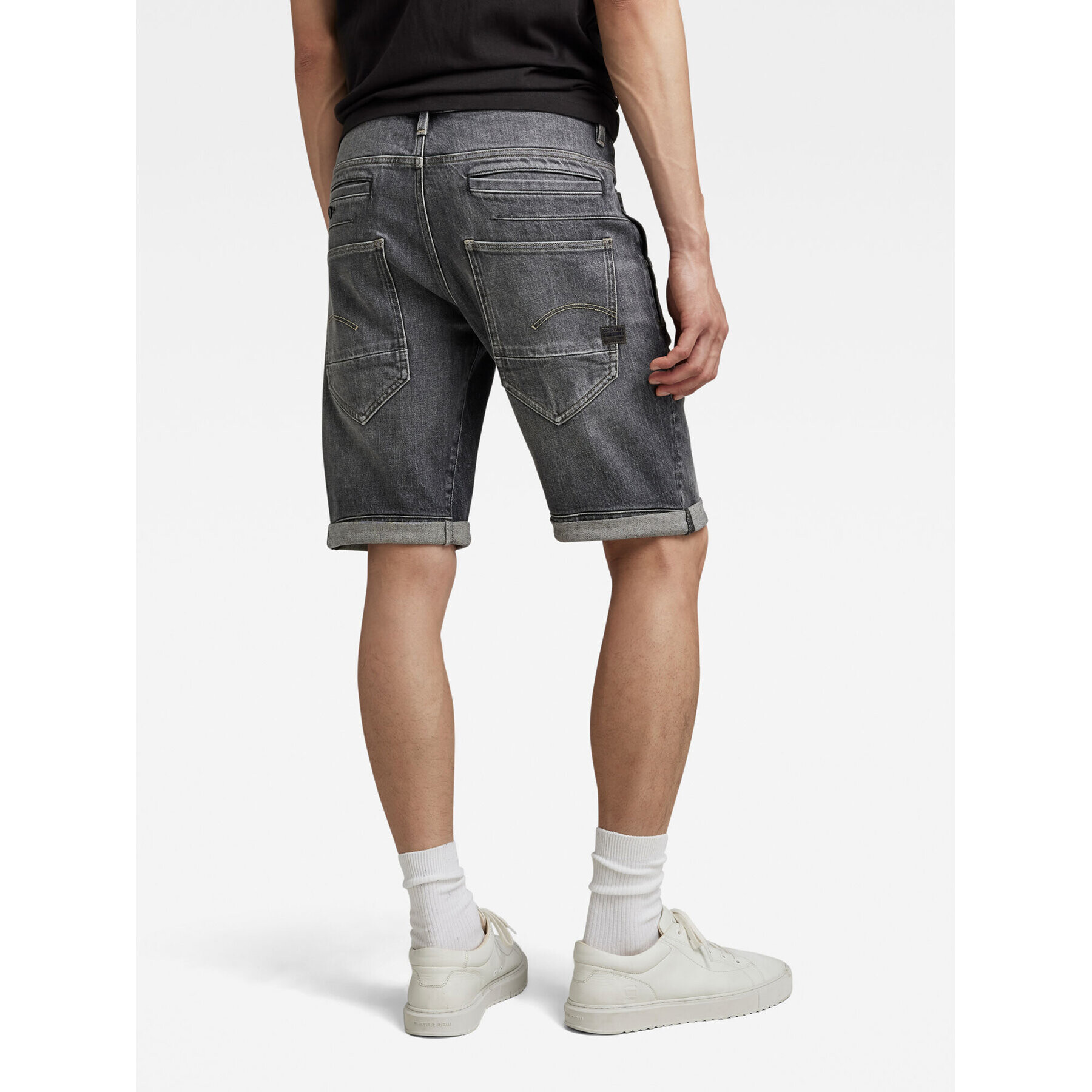 G-Star Raw Дънкови шорти D10064-D324-D908 Сив Slim Fit - Pepit.bg