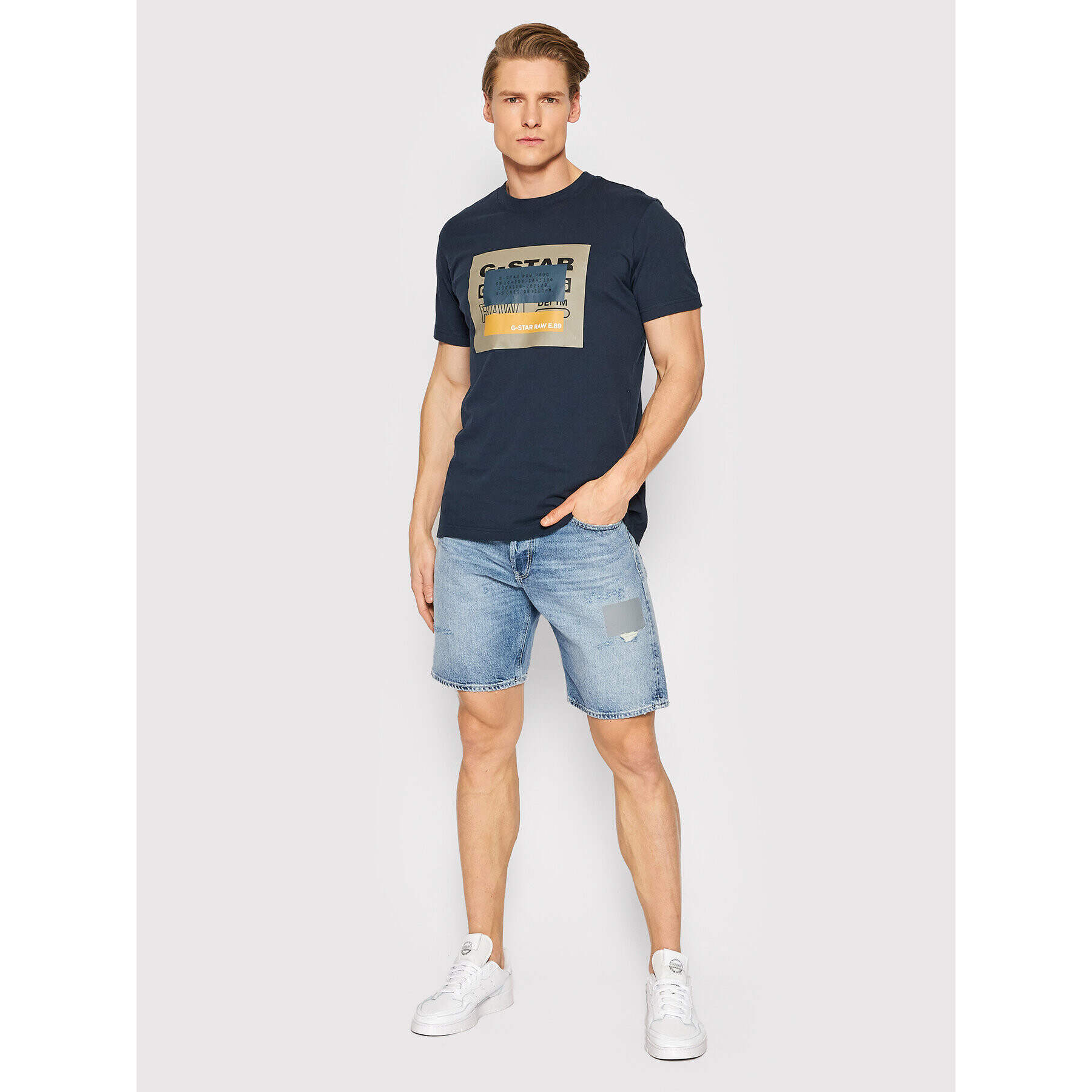 G-Star Raw Дънкови шорти Guard D20776-C967-C948 Син Regular Fit - Pepit.bg