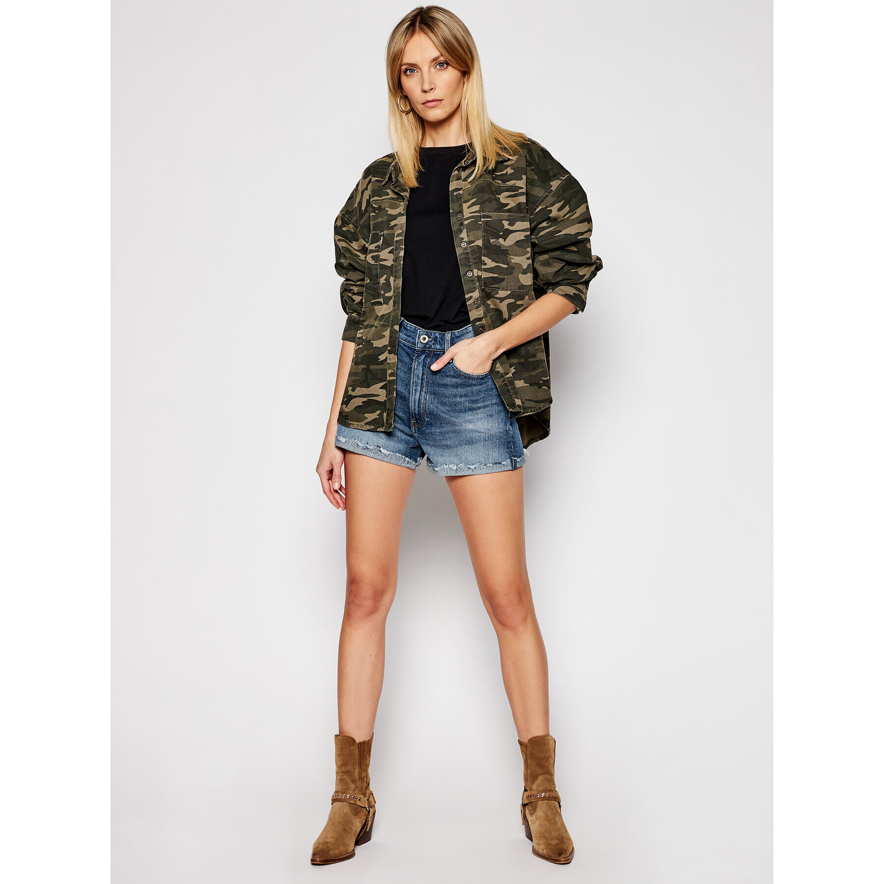 G-Star Raw Дънкови шорти Tedie D19143-C529-C289 Син Regular Fit - Pepit.bg