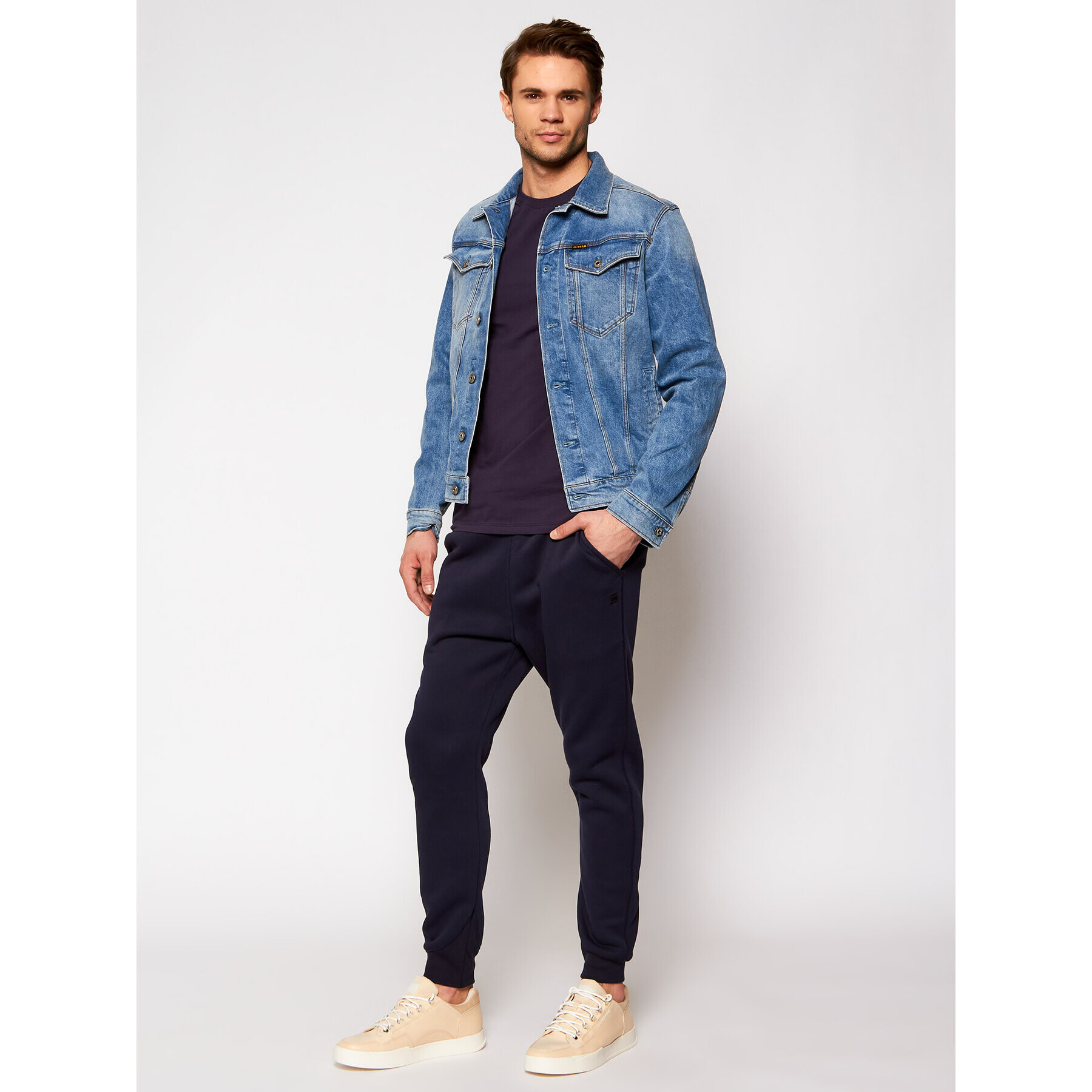 G-Star Raw Долнище анцуг Premium Core D15653-C235-6067 Тъмносин Slim Fit - Pepit.bg