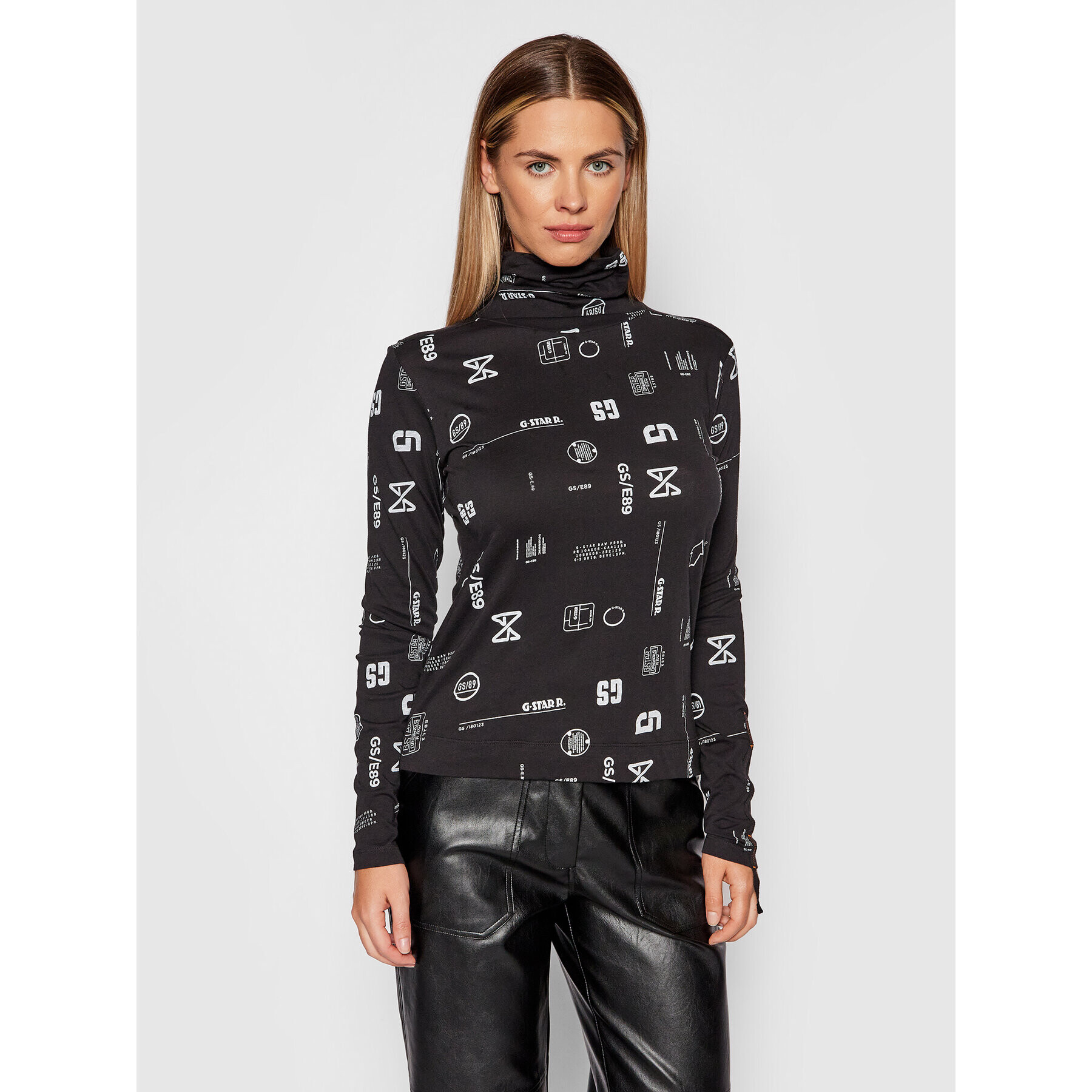 G-Star Raw Поло Mock D20461-C340-C709 Черен Slim Fit - Pepit.bg