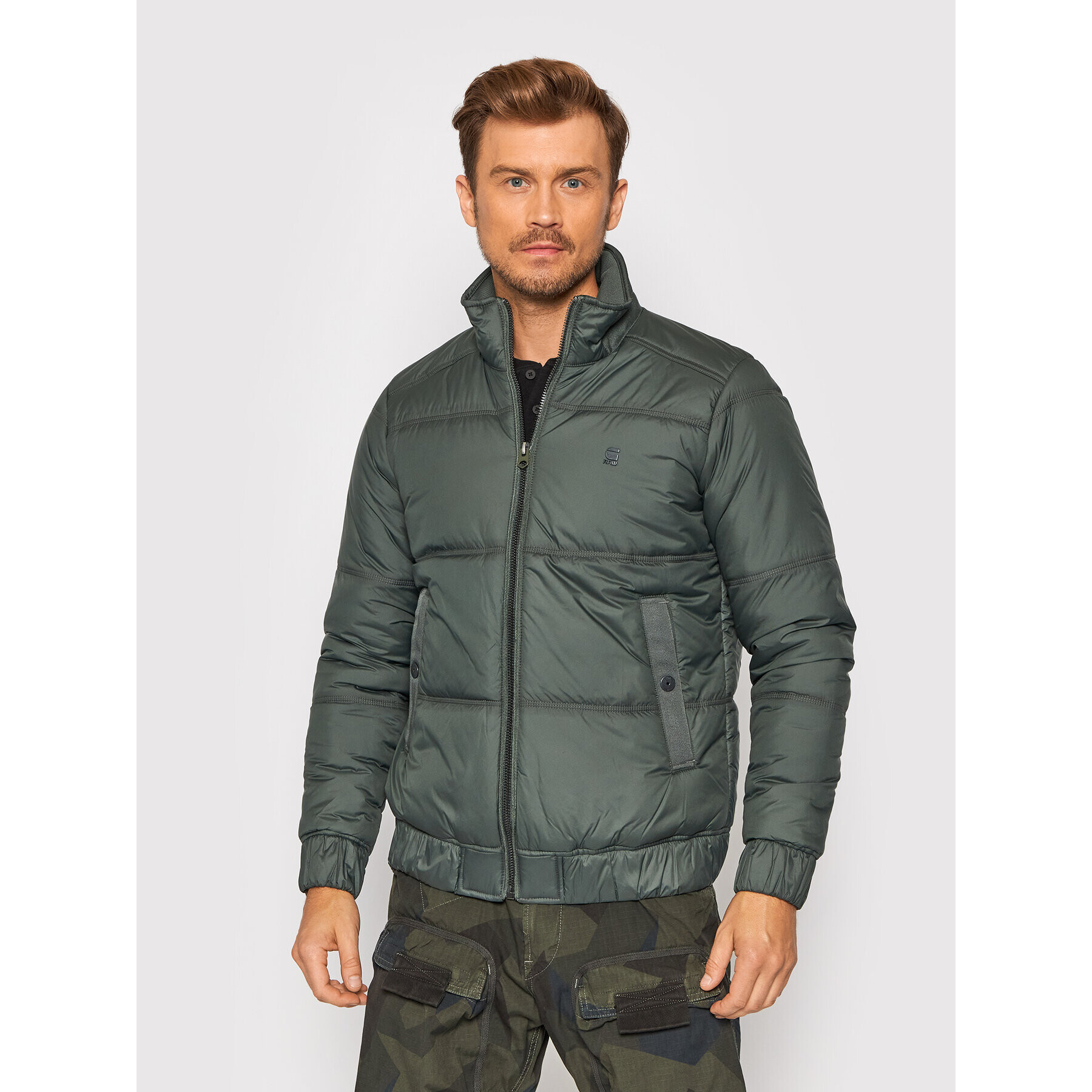 G-Star Raw Пухено яке Meefic D19407-B958-996 Зелен Regular Fit - Pepit.bg