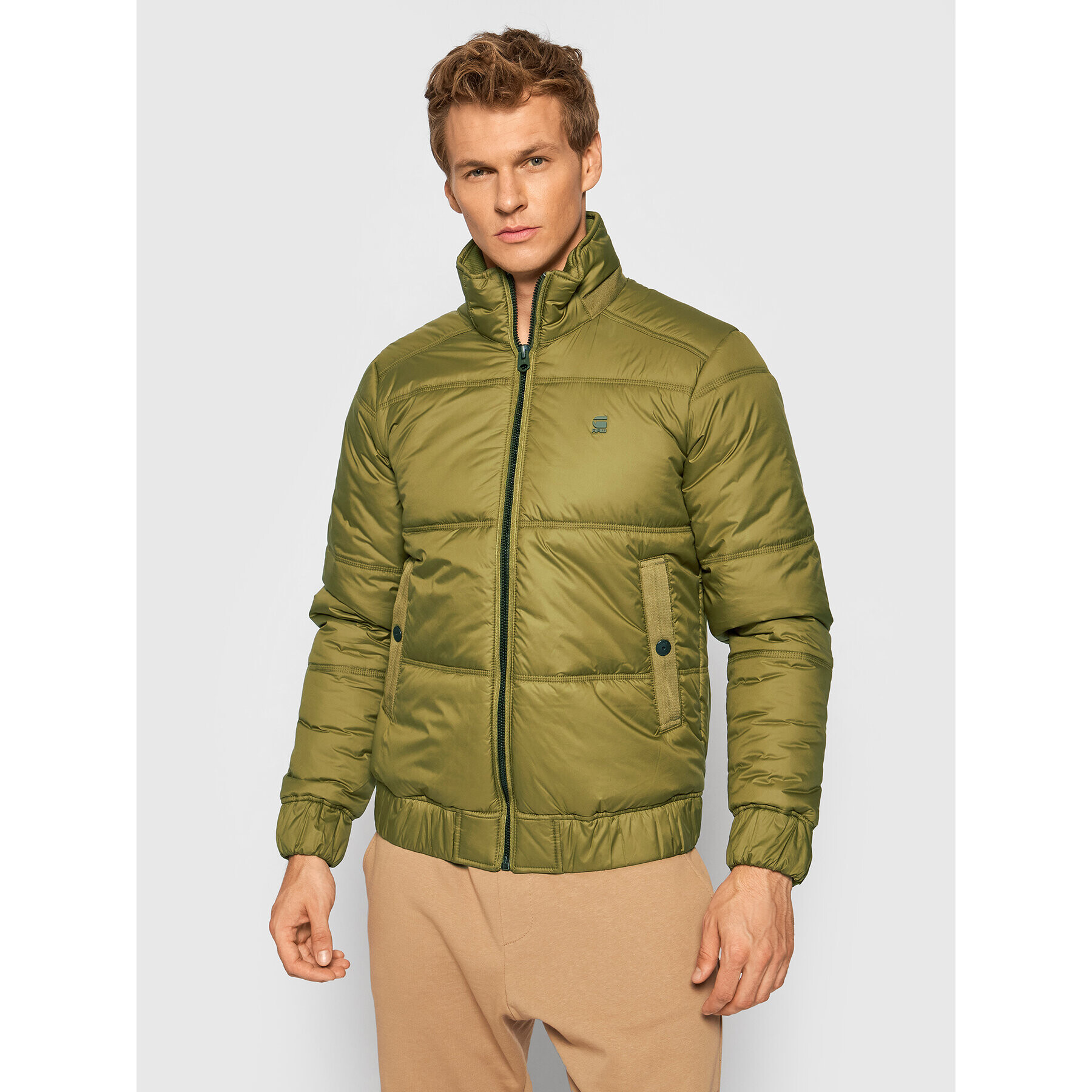 G-Star Raw Пухено яке Meefic Quilted D19407-B958-C620 Зелен Regular Fit - Pepit.bg