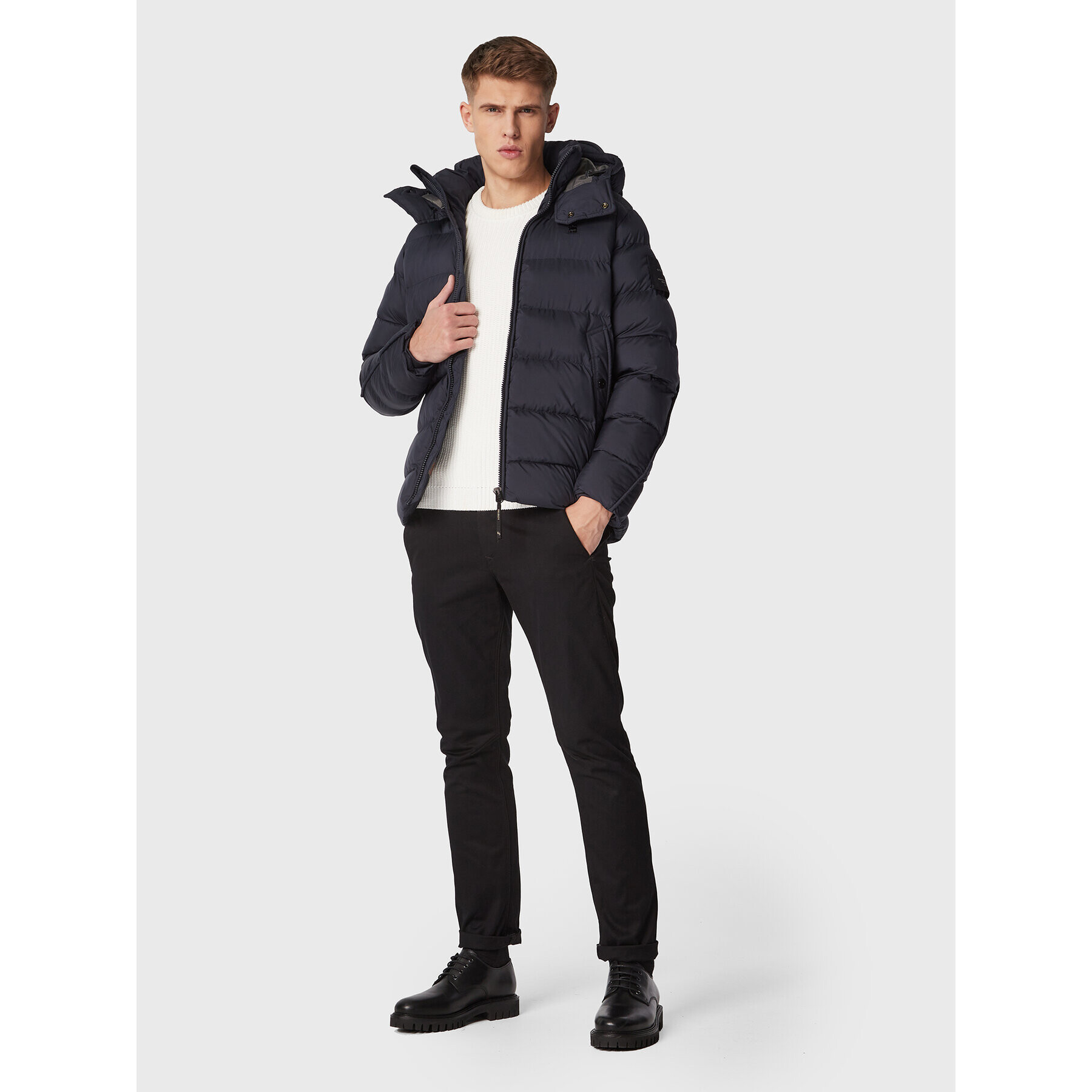 G-Star Raw Пухено яке D20100-D199-C742 Тъмносин Regular Fit - Pepit.bg