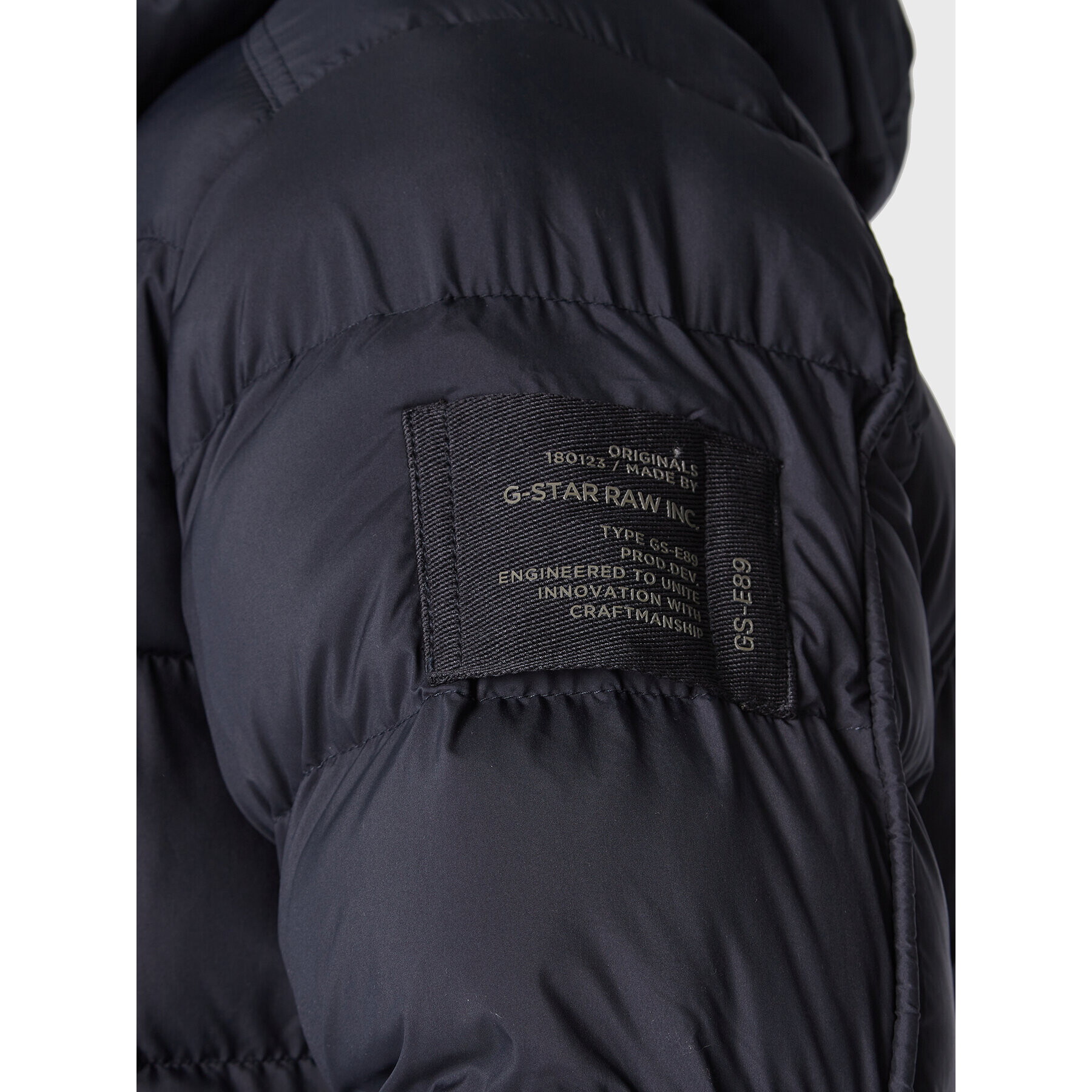 G-Star Raw Пухено яке D20100-D199-C742 Тъмносин Regular Fit - Pepit.bg