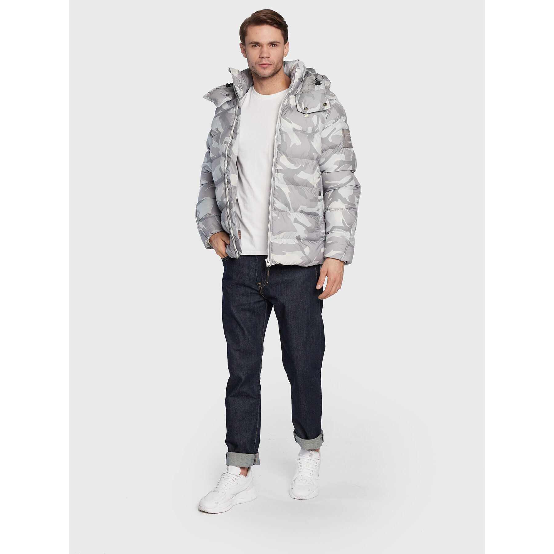 G-Star Raw Пухено яке G-Whistler D20100-C441-D436 Сив Regular Fit - Pepit.bg