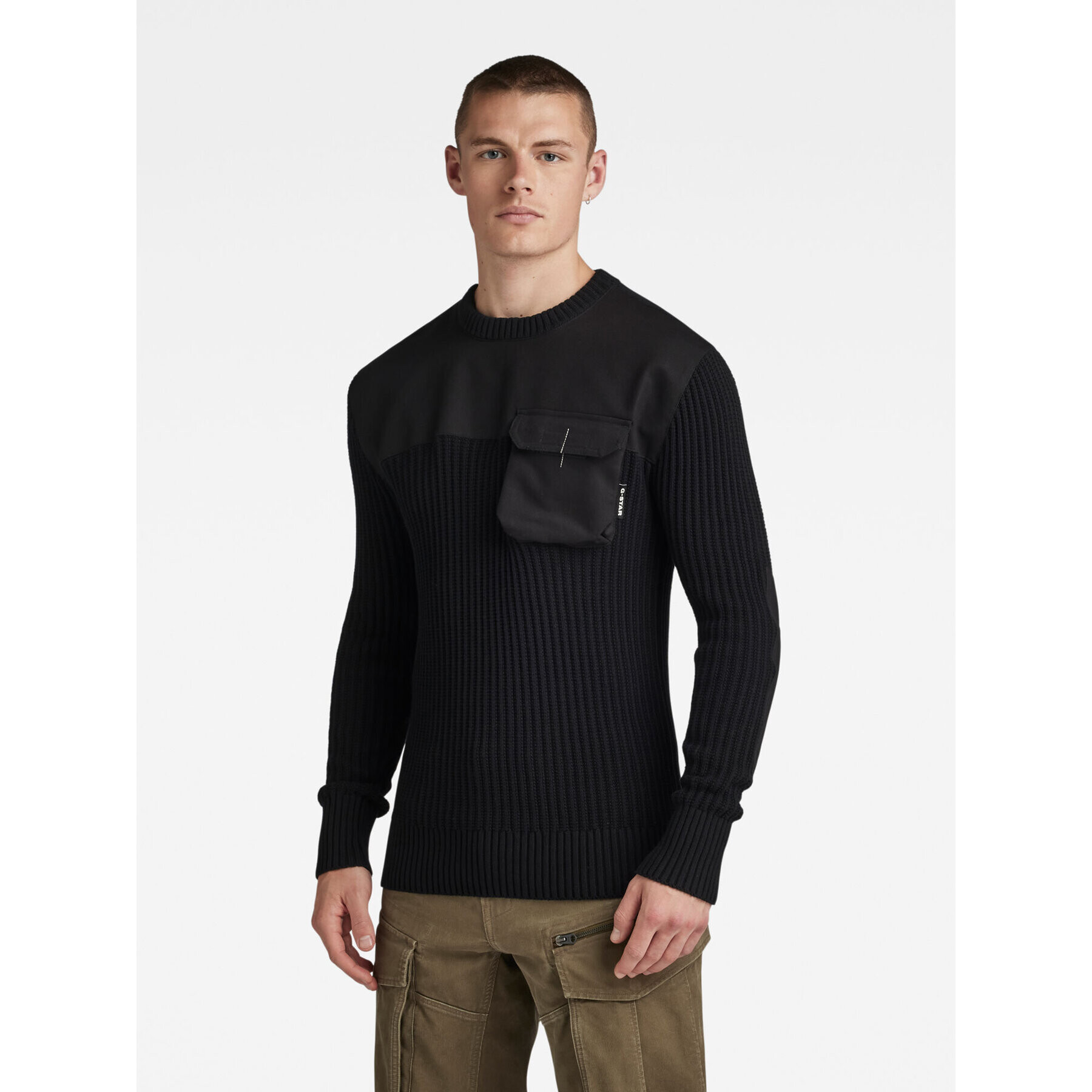 G-Star Raw Пуловер Army D23525-D496-6484 Черен Regular Fit - Pepit.bg