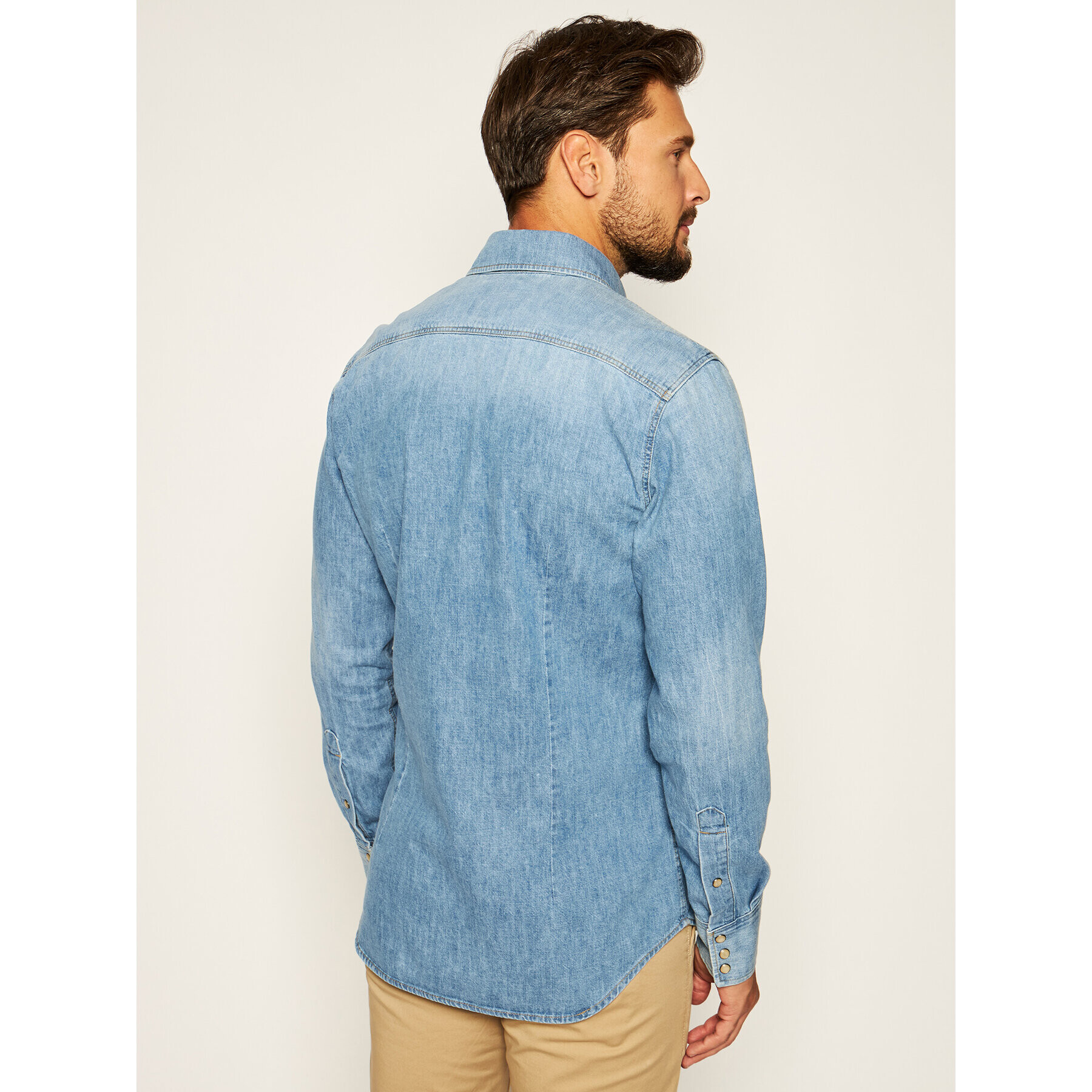 G-Star Raw Риза 3301 D12697-D013-071 Син Slim Fit - Pepit.bg