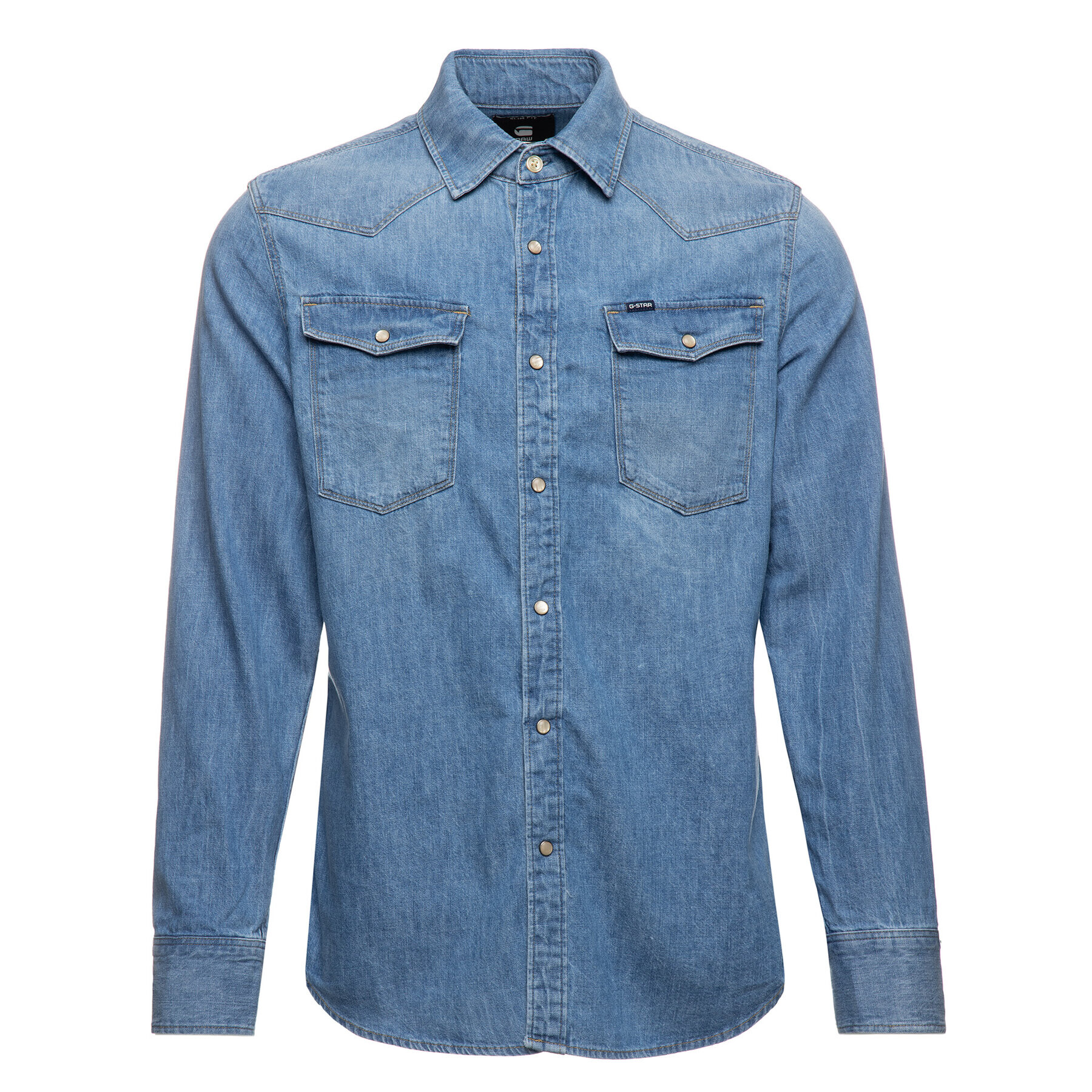 G-Star Raw Риза 3301 D12697-D013-071 Син Slim Fit - Pepit.bg