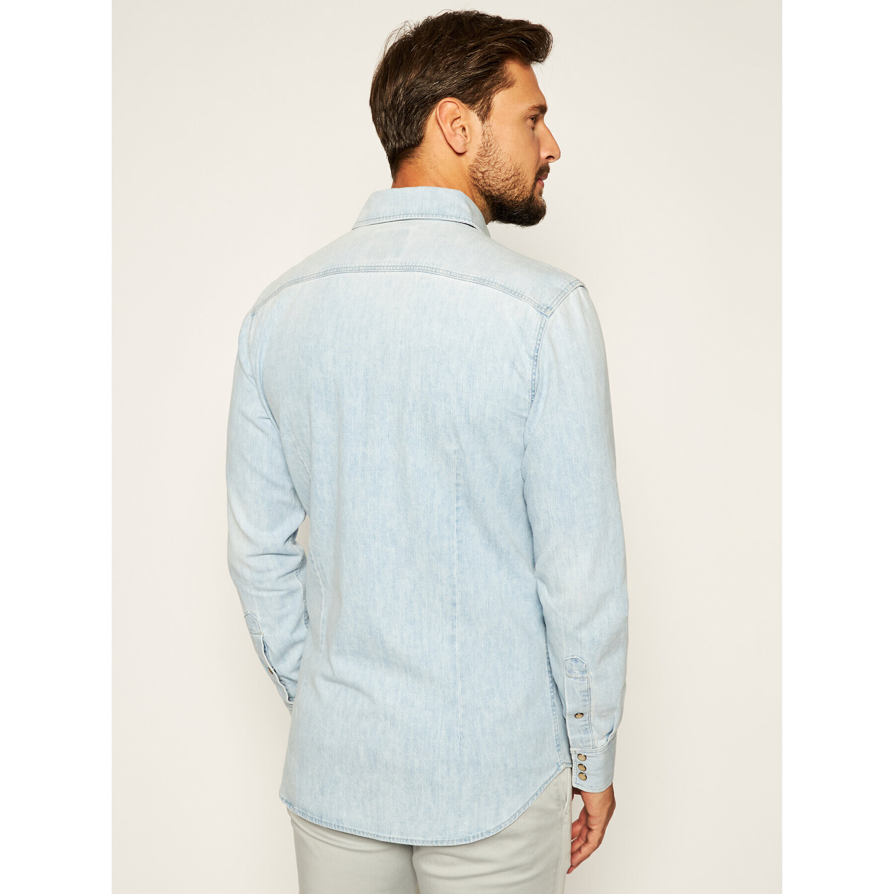 G-Star Raw Риза D12697-D013-424 Син Slim Fit - Pepit.bg