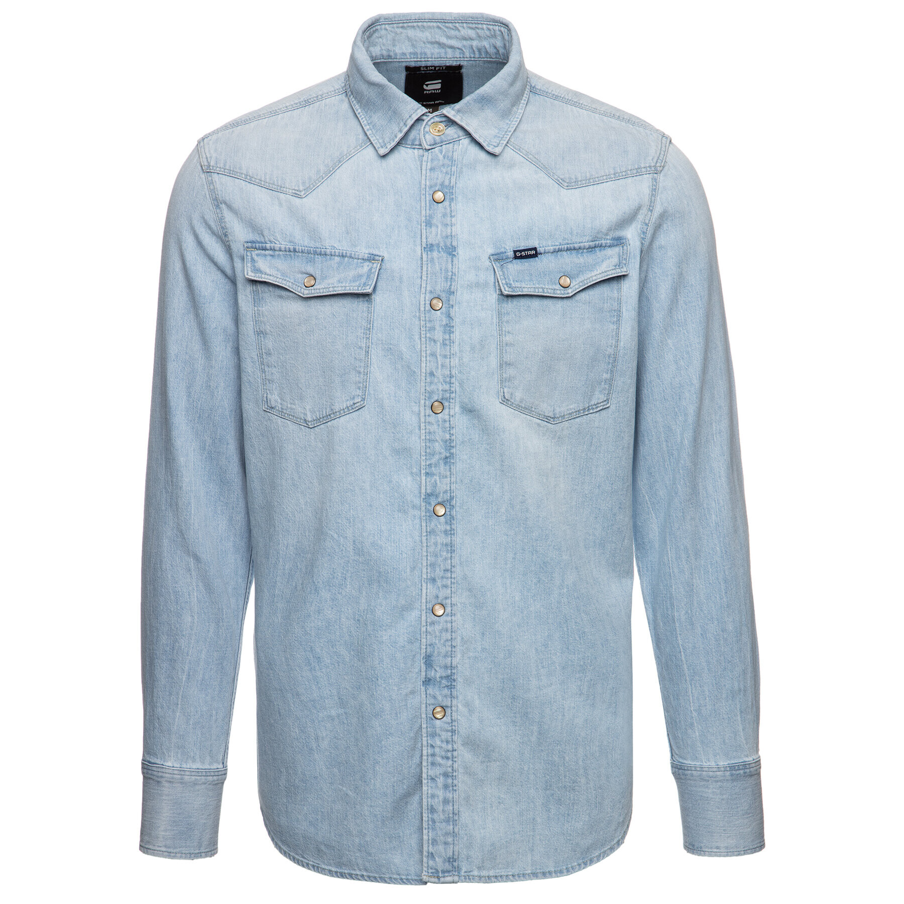 G-Star Raw Риза D12697-D013-424 Син Slim Fit - Pepit.bg