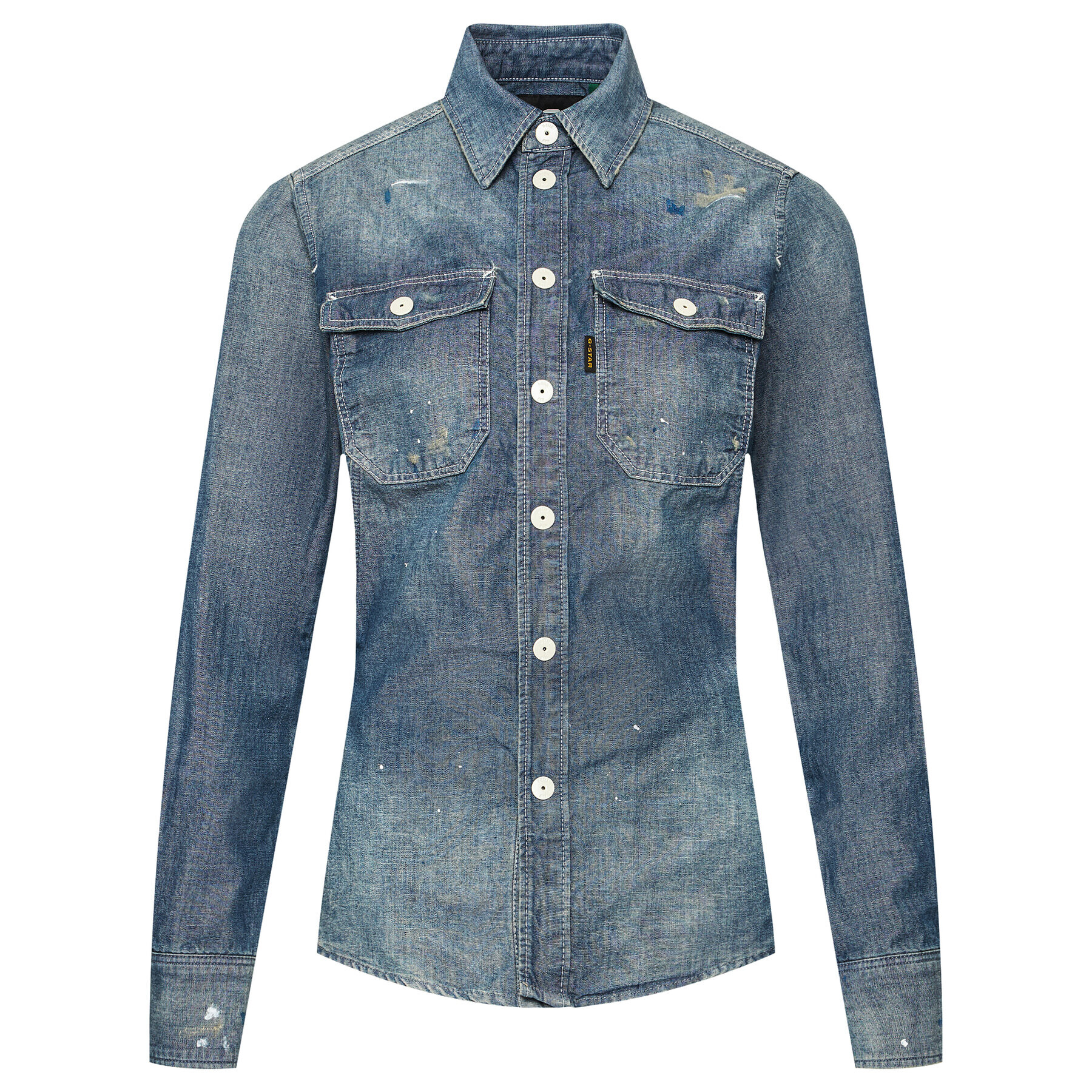 G-Star Raw Риза Kick Back Worked D19020-C611-C244 Тъмносин Regular Fit - Pepit.bg