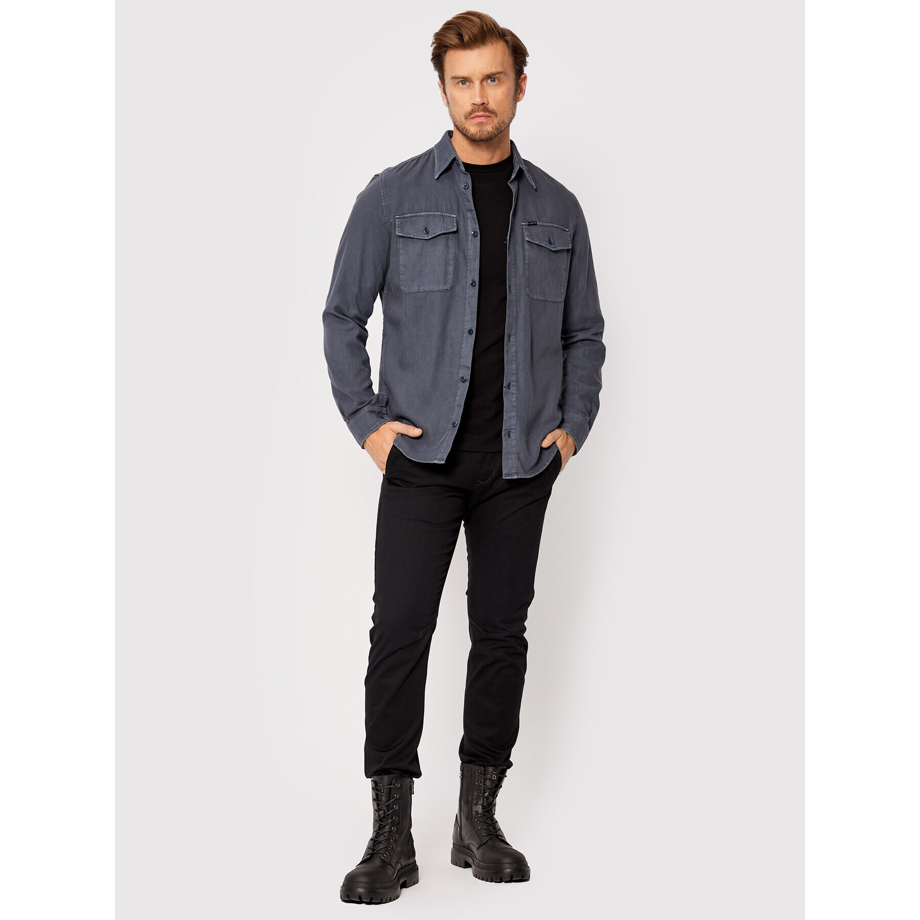 G-Star Raw Риза Marine D20165-7647-D147 Тъмносин Slim Fit - Pepit.bg