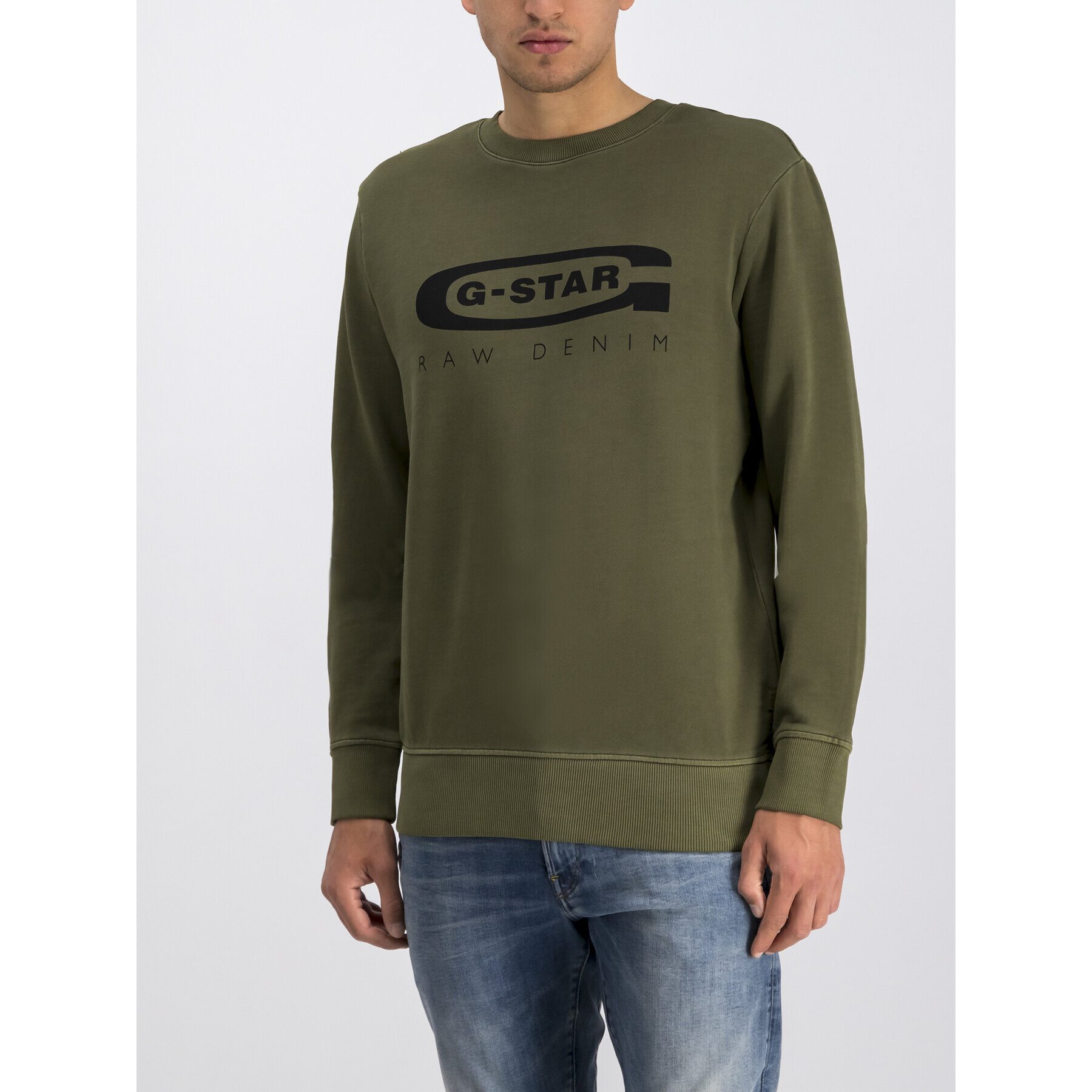 G-Star Raw Суитшърт D14727-B715-724 Зелен Regular Fit - Pepit.bg