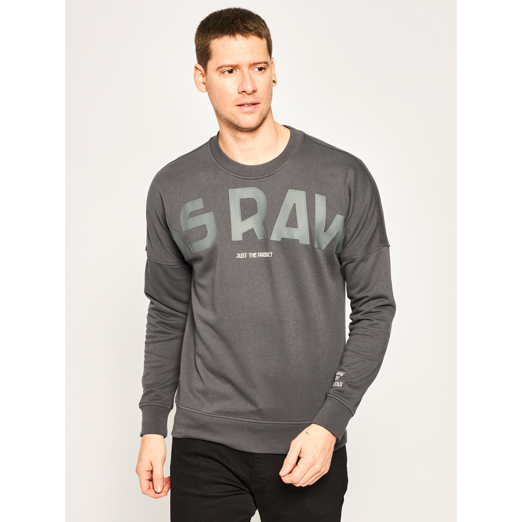 G-Star Raw Суитшърт Heavy Sherland D16473-A613-389 Сив Regular Fit - Pepit.bg