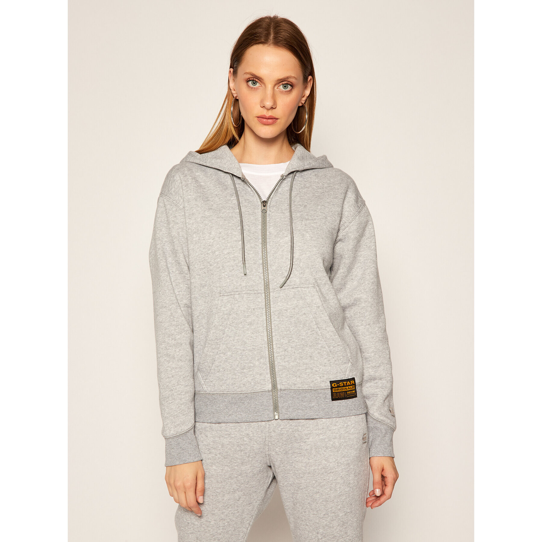 G-Star Raw Суитшърт Premium Core D18626-C235-906 Сив Regular Fit - Pepit.bg