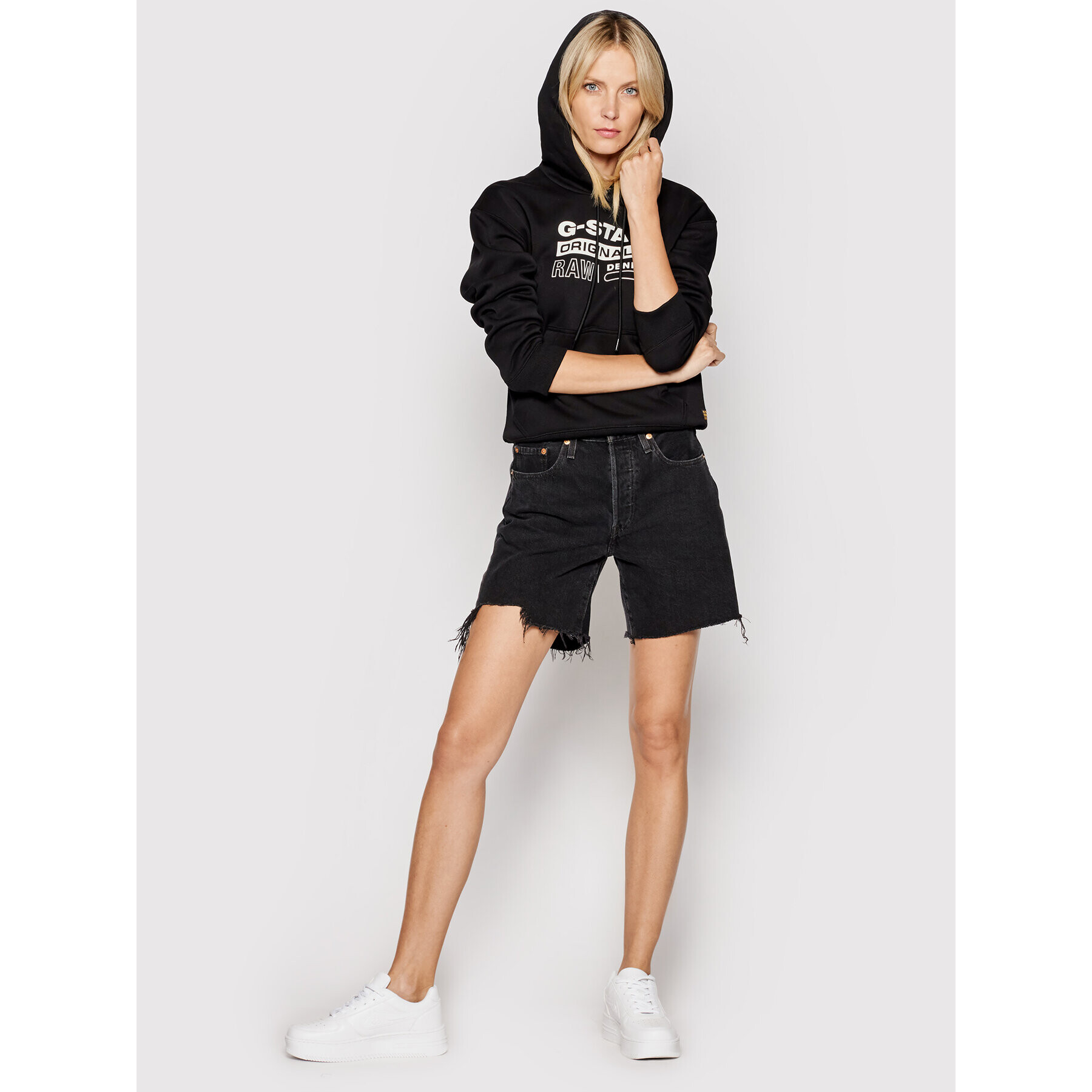 G-Star Raw Суитшърт Premium Core D20760-C235-6484 Черен Regular Fit - Pepit.bg