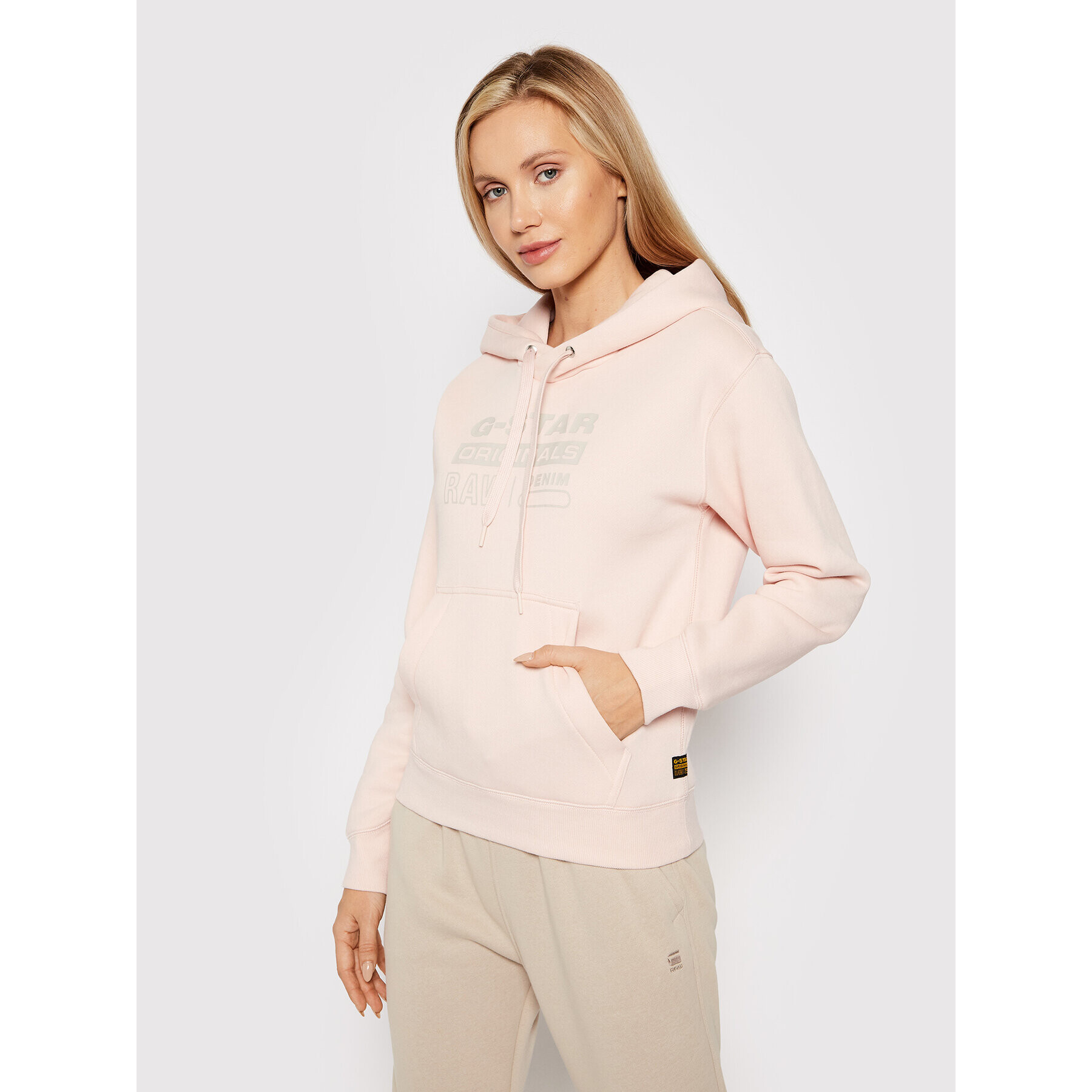 G-Star Raw Суитшърт Premium Core D20760-C235-7176 Розов Regular Fit - Pepit.bg