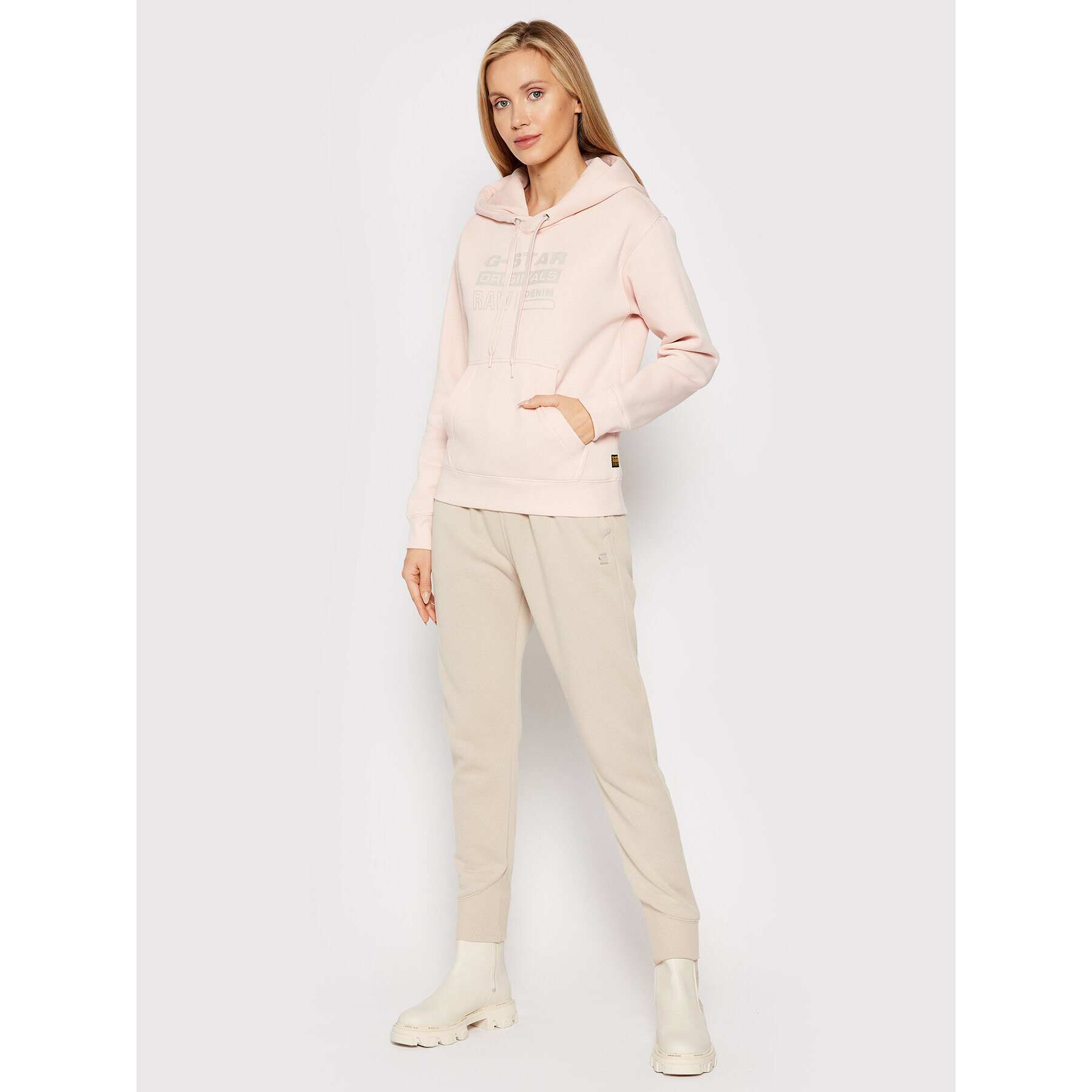 G-Star Raw Суитшърт Premium Core D20760-C235-7176 Розов Regular Fit - Pepit.bg