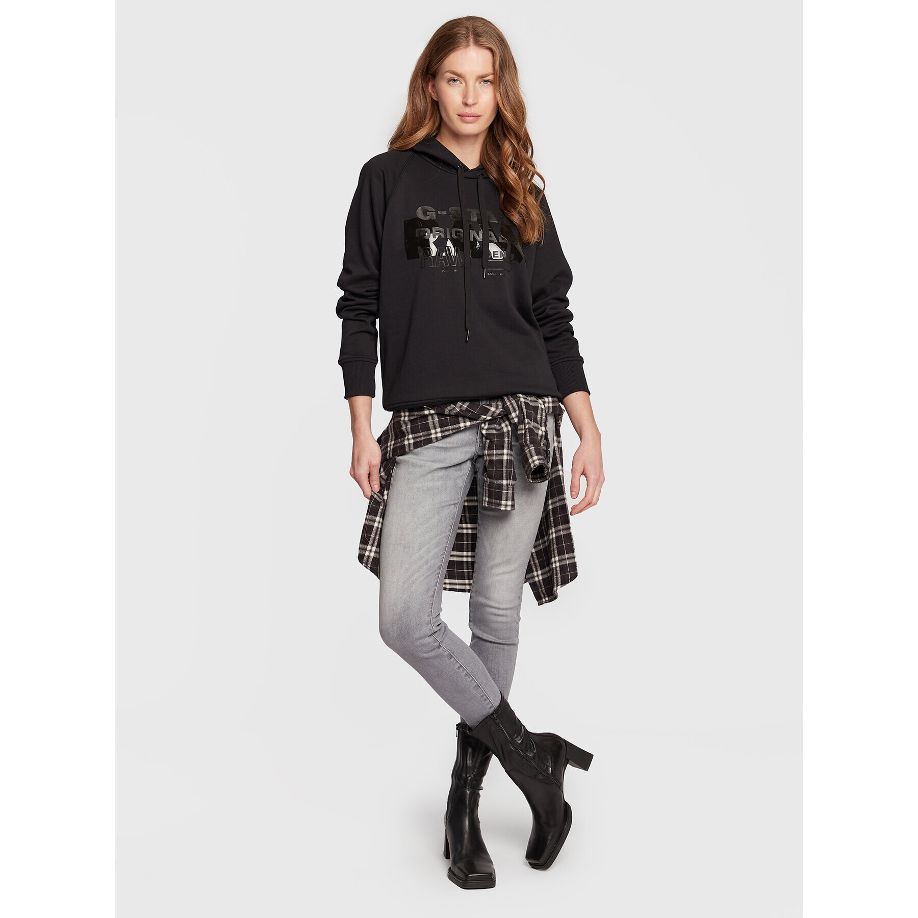 G-Star Raw Суитшърт Raglan D22117-A613-D301 Черен Regular Fit - Pepit.bg