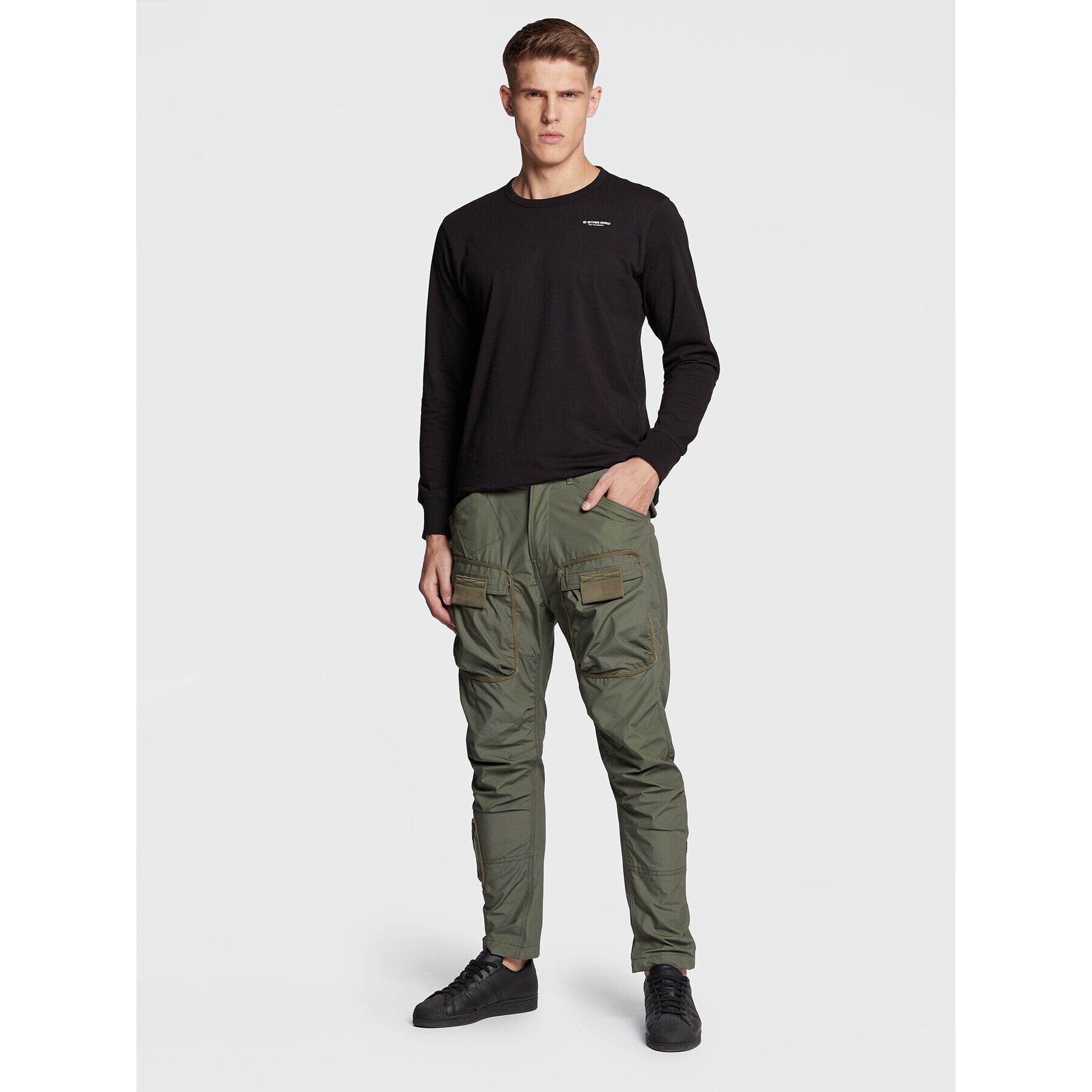 G-Star Raw Текстилни панталони 3D Cargo D19756-A790-8165 Зелен Regular Fit - Pepit.bg