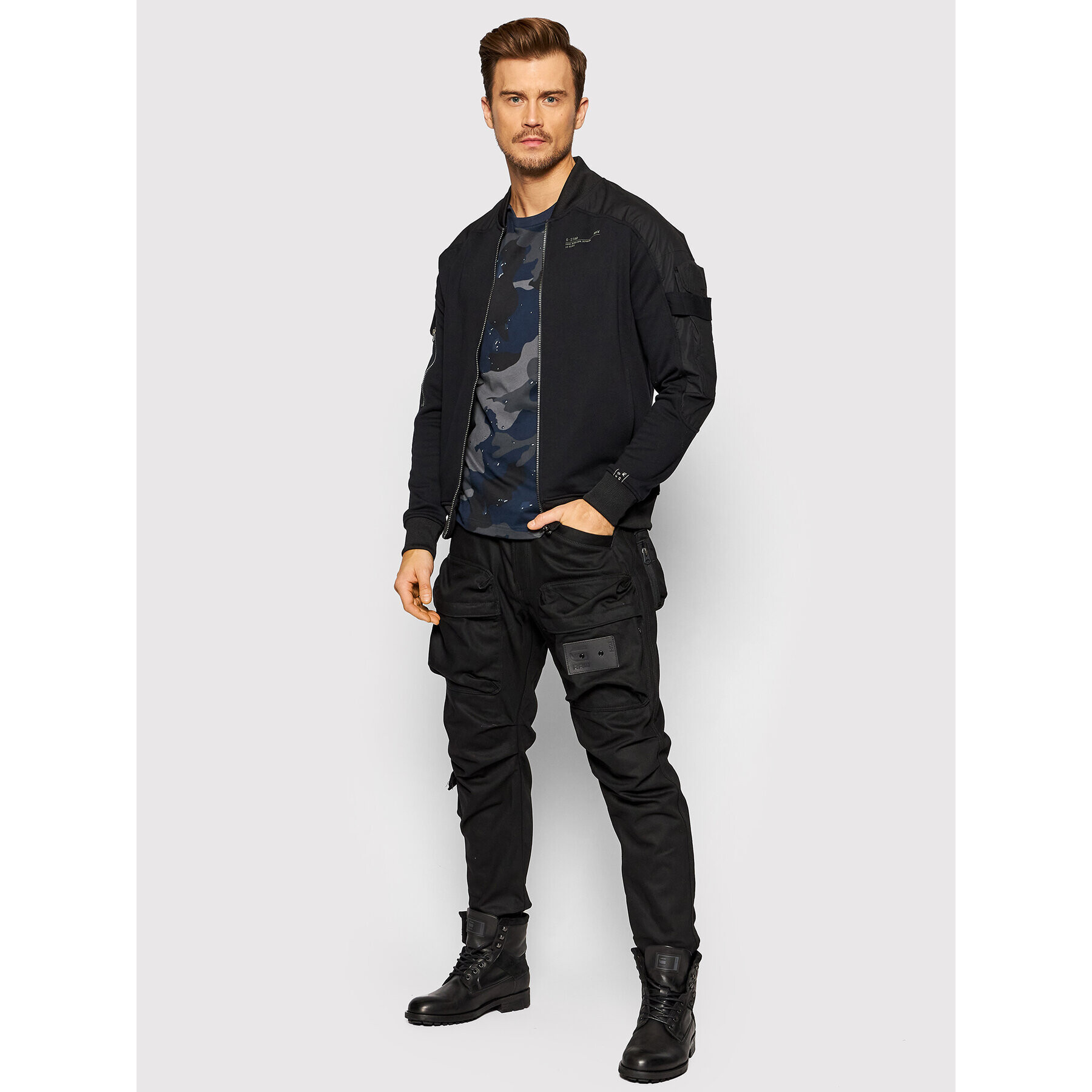 G-Star Raw Текстилни панталони Cargo D20625-C526-A810 Черен Relaxed Fit - Pepit.bg