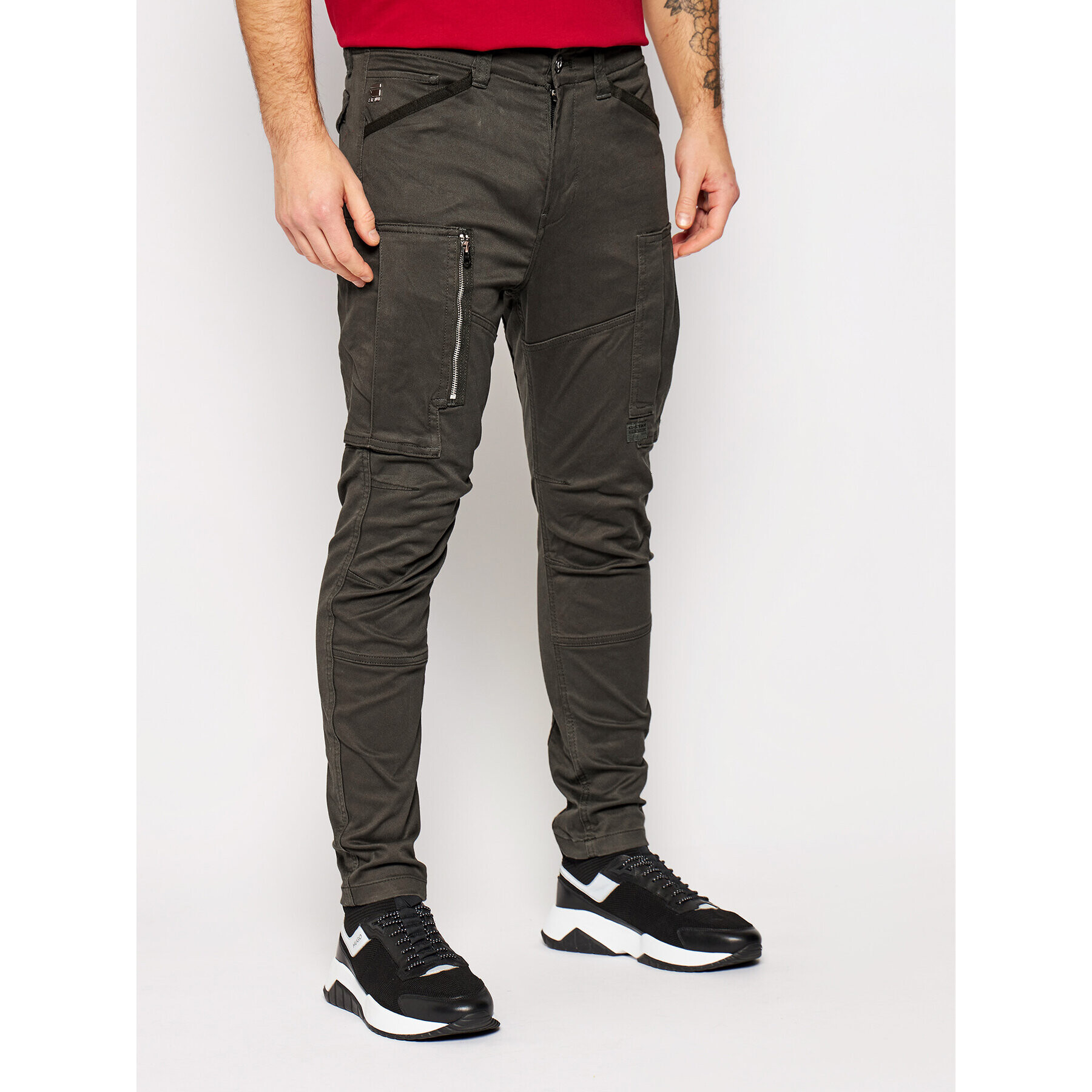 G-Star Raw Текстилни панталони Flight Cargo D18149-C105-995 Сив Skinny Fit - Pepit.bg