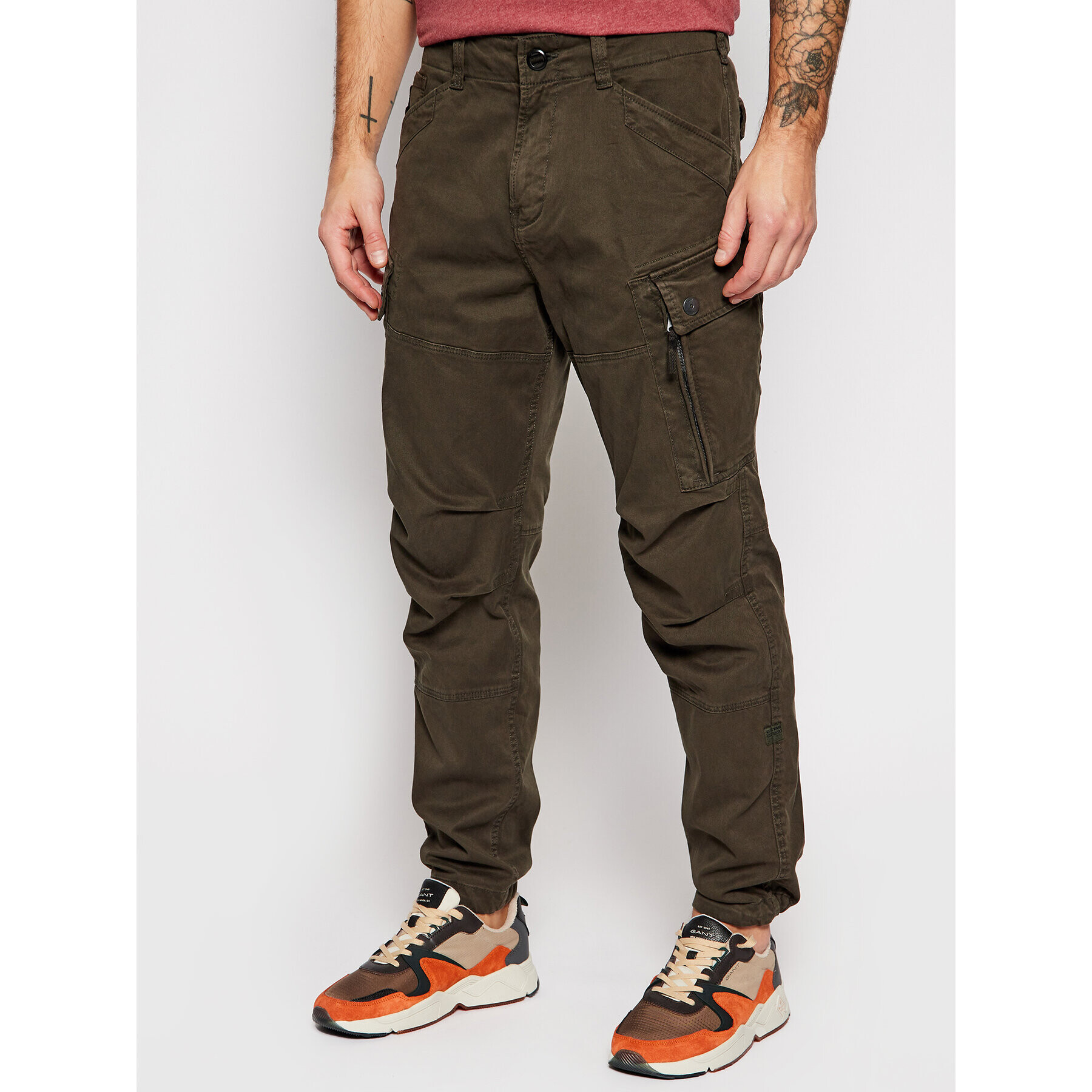 G-Star Raw Текстилни панталони Roxic D14515-C096-B575 Зелен Regular Fit - Pepit.bg