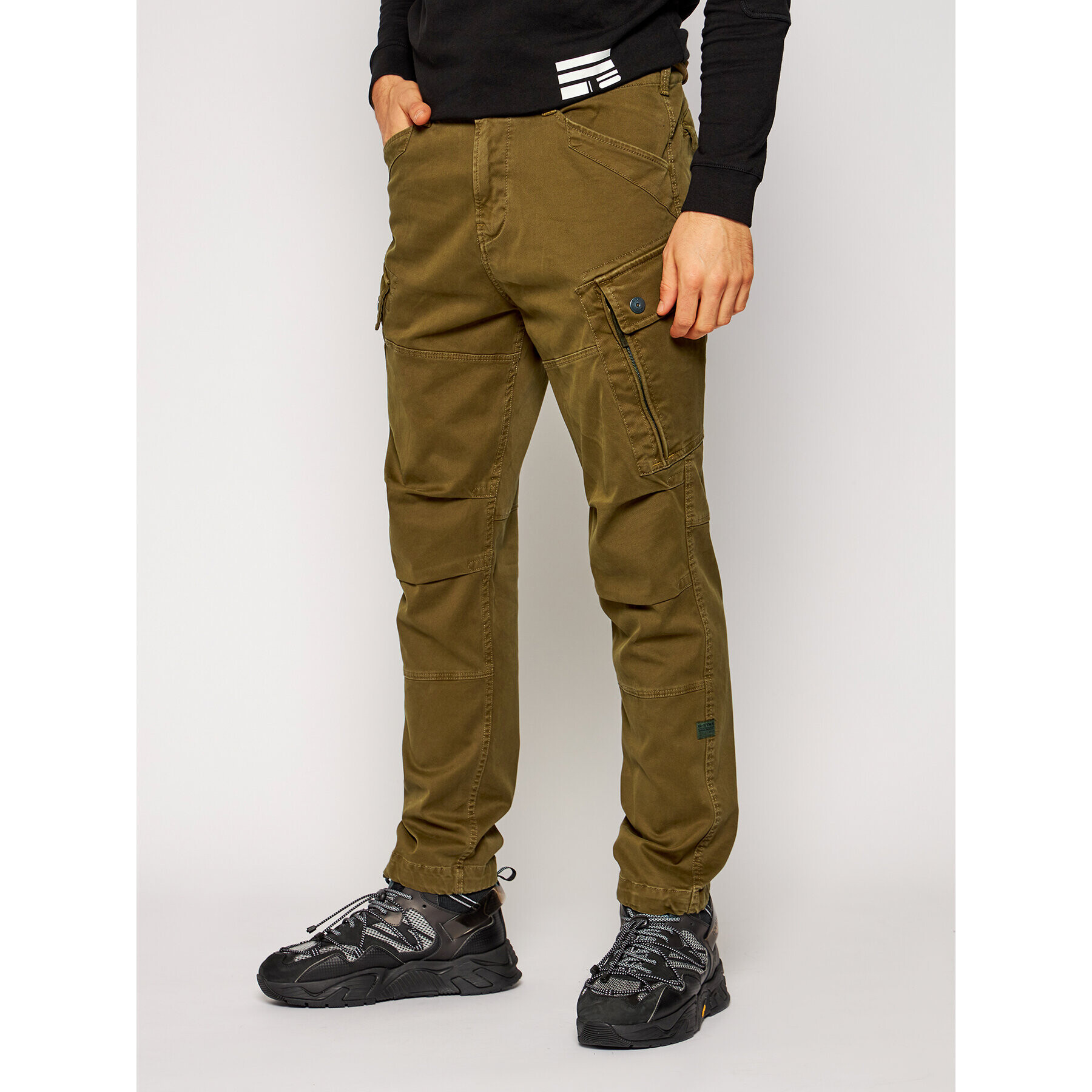 G-Star Raw Текстилни панталони Roxic D14515-C096-C028 Зелен Regular Fit - Pepit.bg