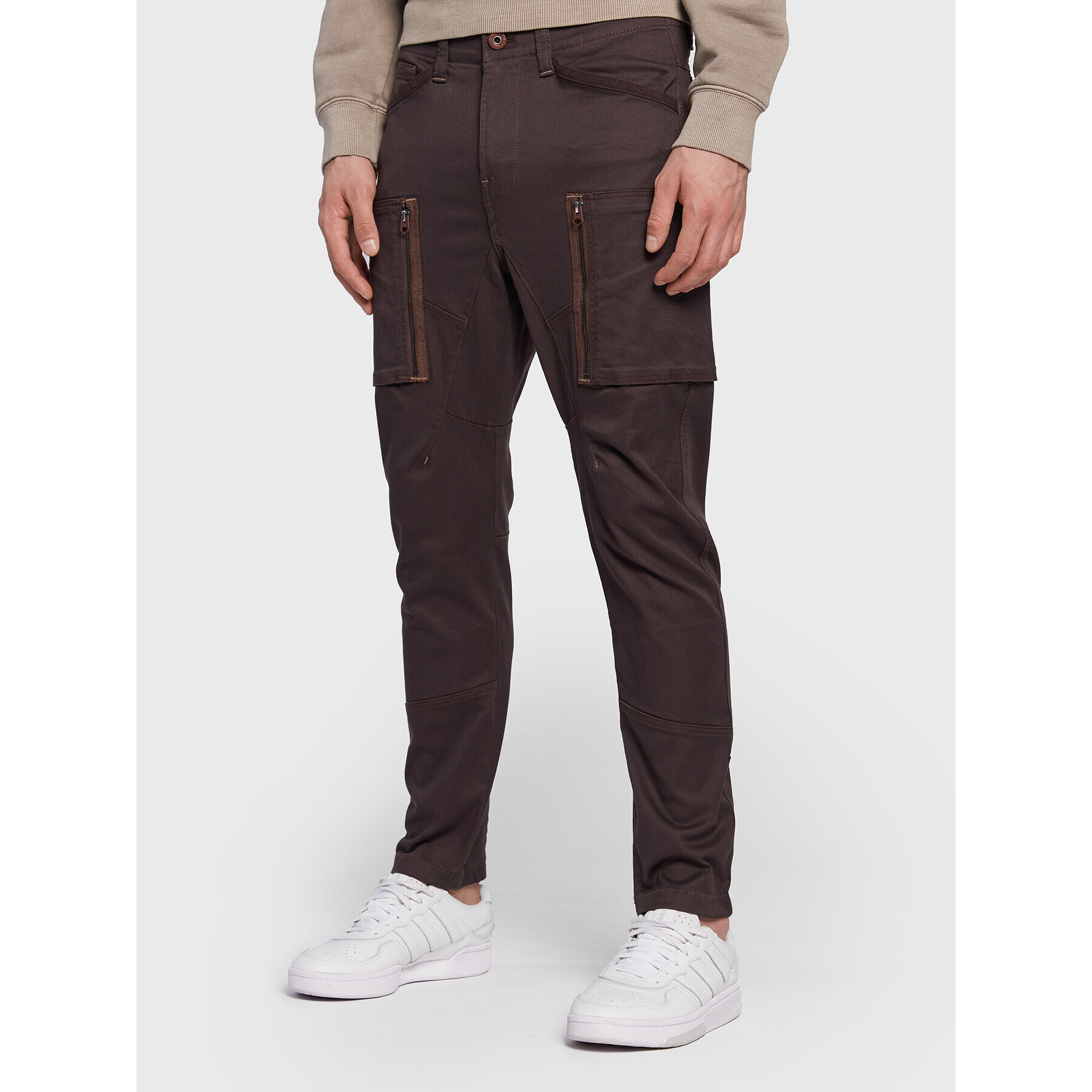 G-Star Raw Текстилни панталони Zip Pocket 3D D21975-C105-0028 Кафяв Skinny Fit - Pepit.bg