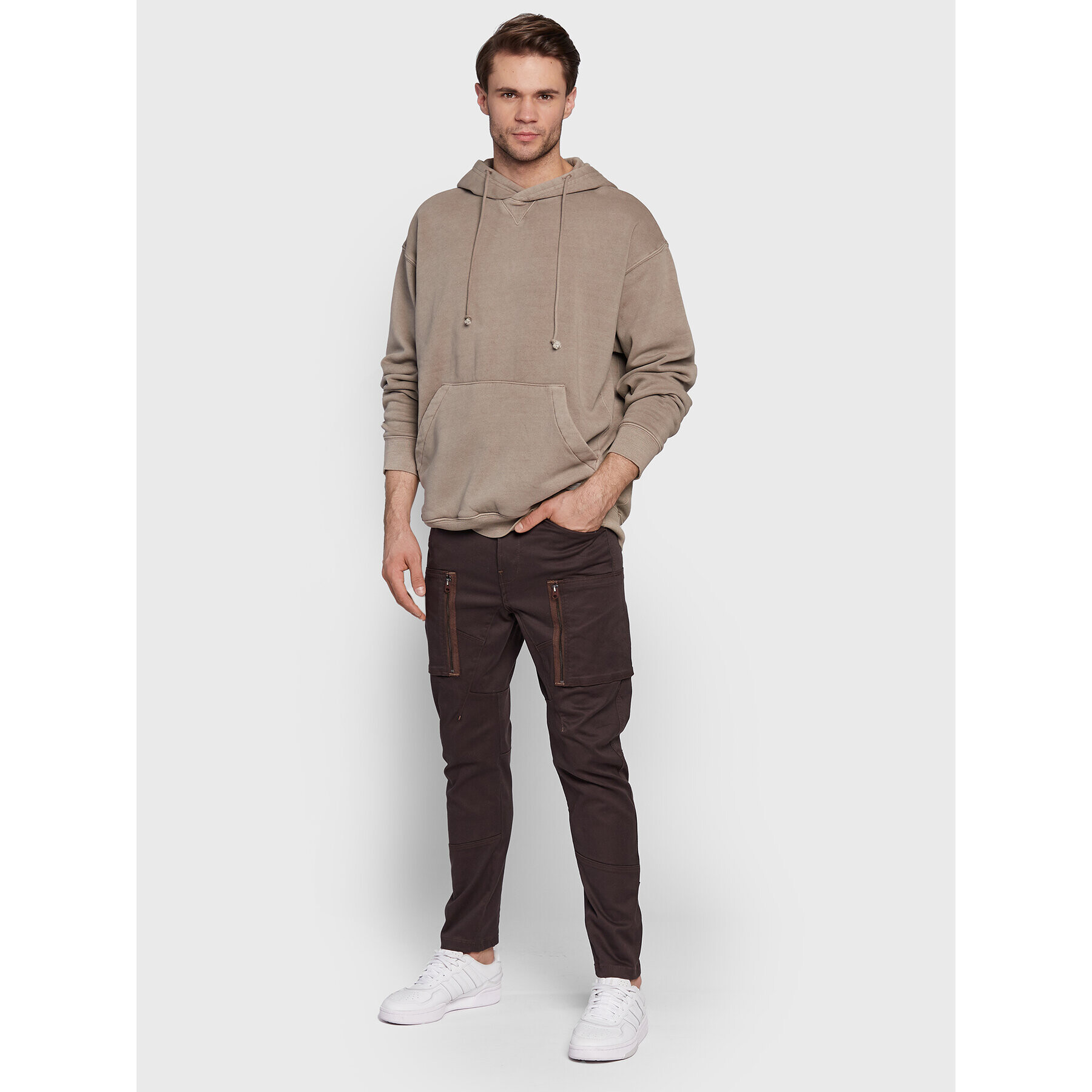 G-Star Raw Текстилни панталони Zip Pocket 3D D21975-C105-0028 Кафяв Skinny Fit - Pepit.bg