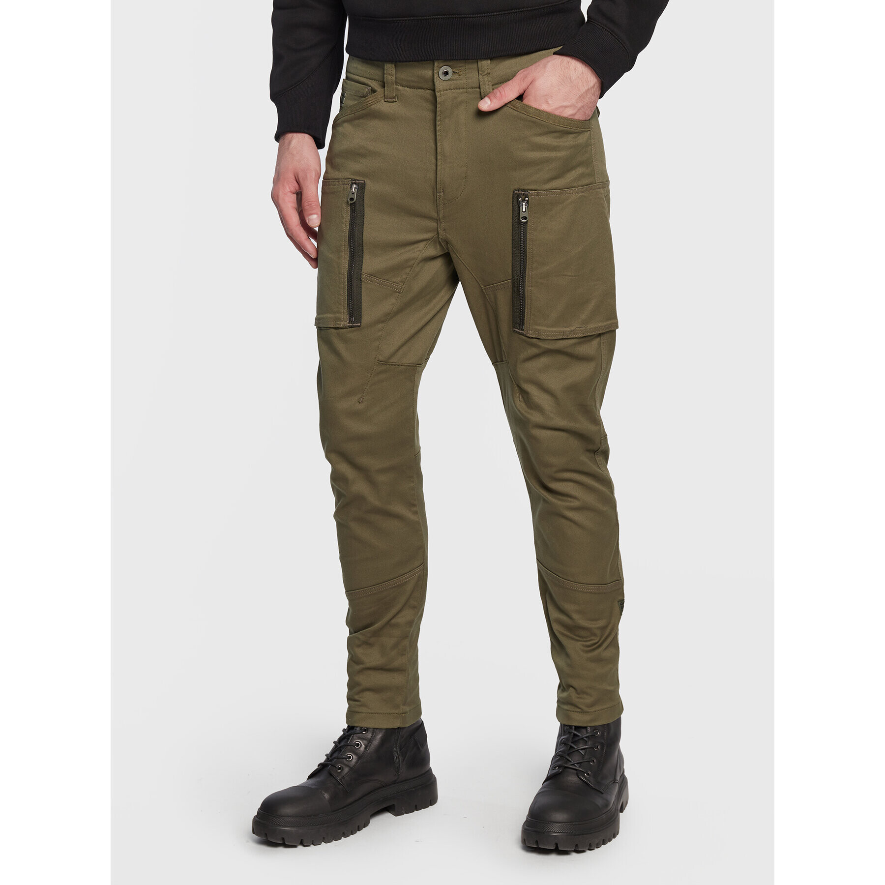 G-Star Raw Текстилни панталони Zip Pocket 3D D21975-C105-B230 Зелен Skinny Fit - Pepit.bg