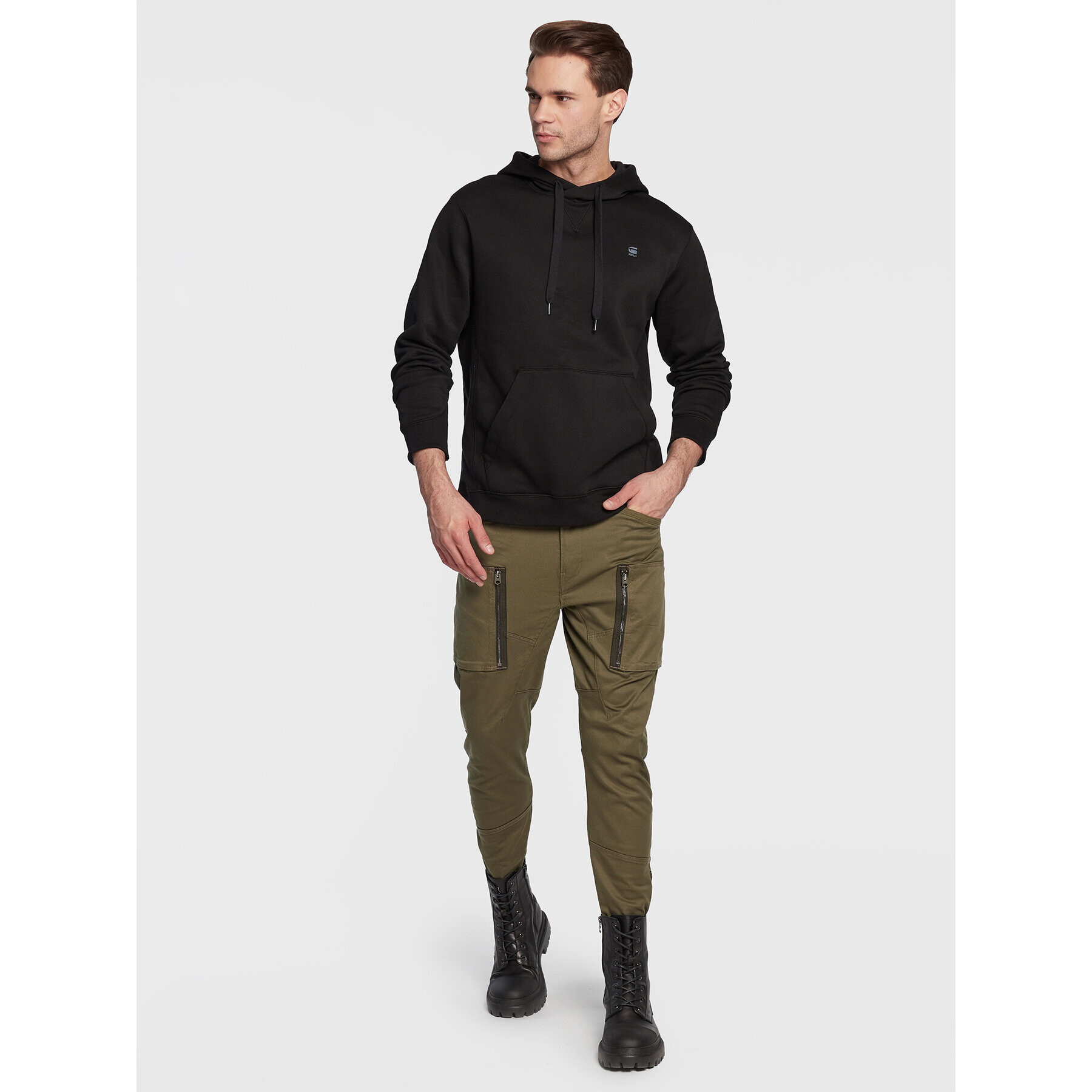 G-Star Raw Текстилни панталони Zip Pocket 3D D21975-C105-B230 Зелен Skinny Fit - Pepit.bg