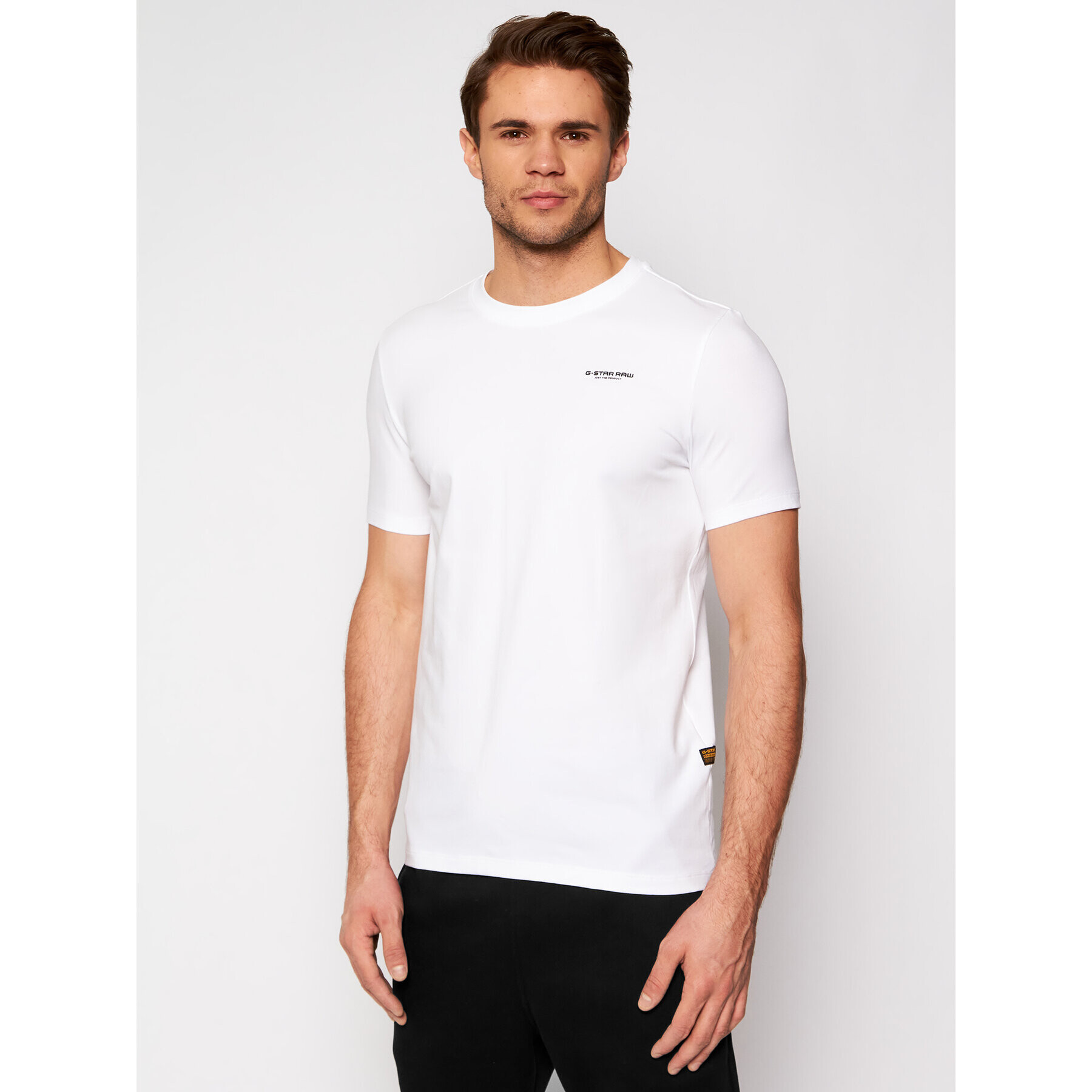 G-Star Raw Тишърт Base D19070-C723-110 Бял Slim Fit - Pepit.bg