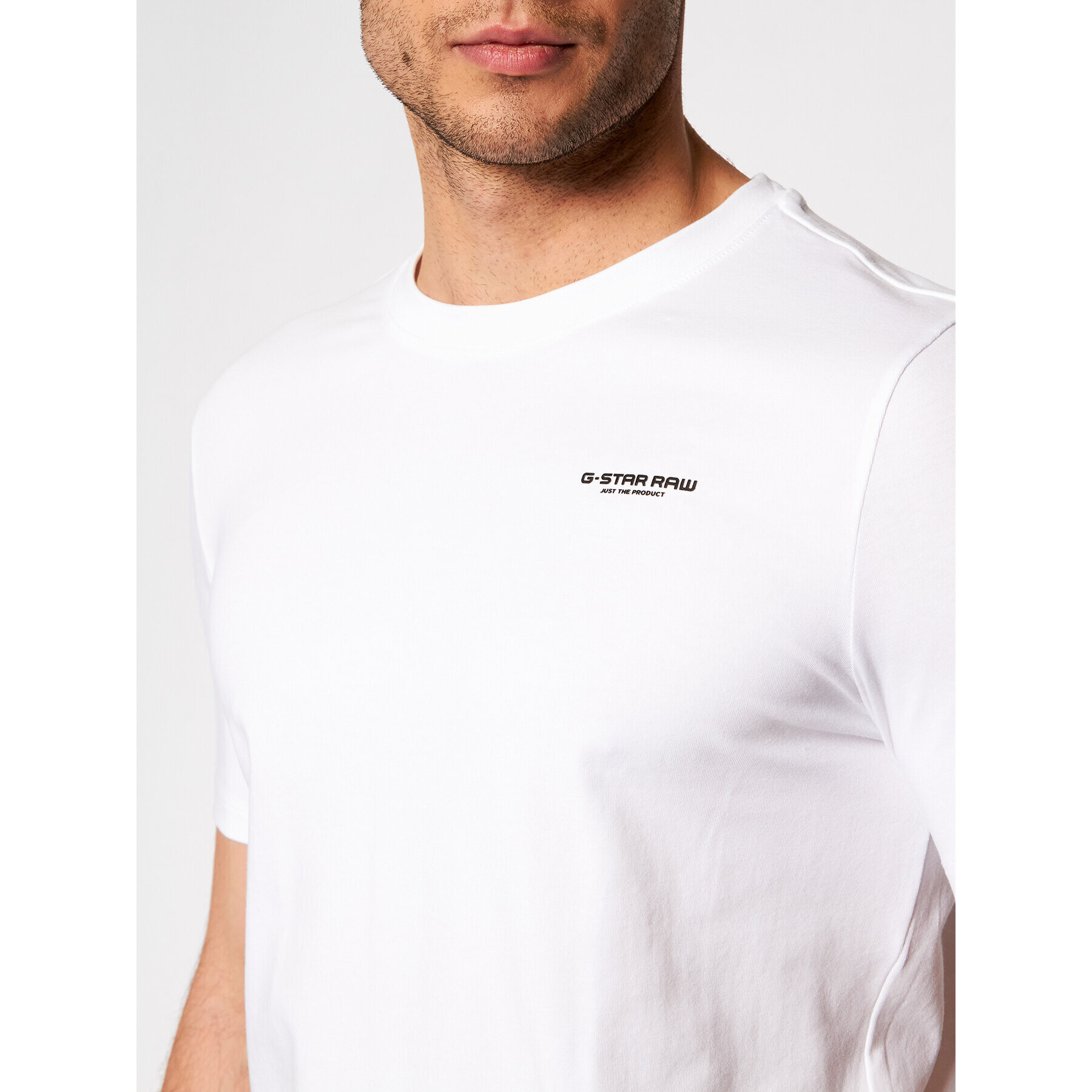 G-Star Raw Тишърт Base D19070-C723-110 Бял Slim Fit - Pepit.bg