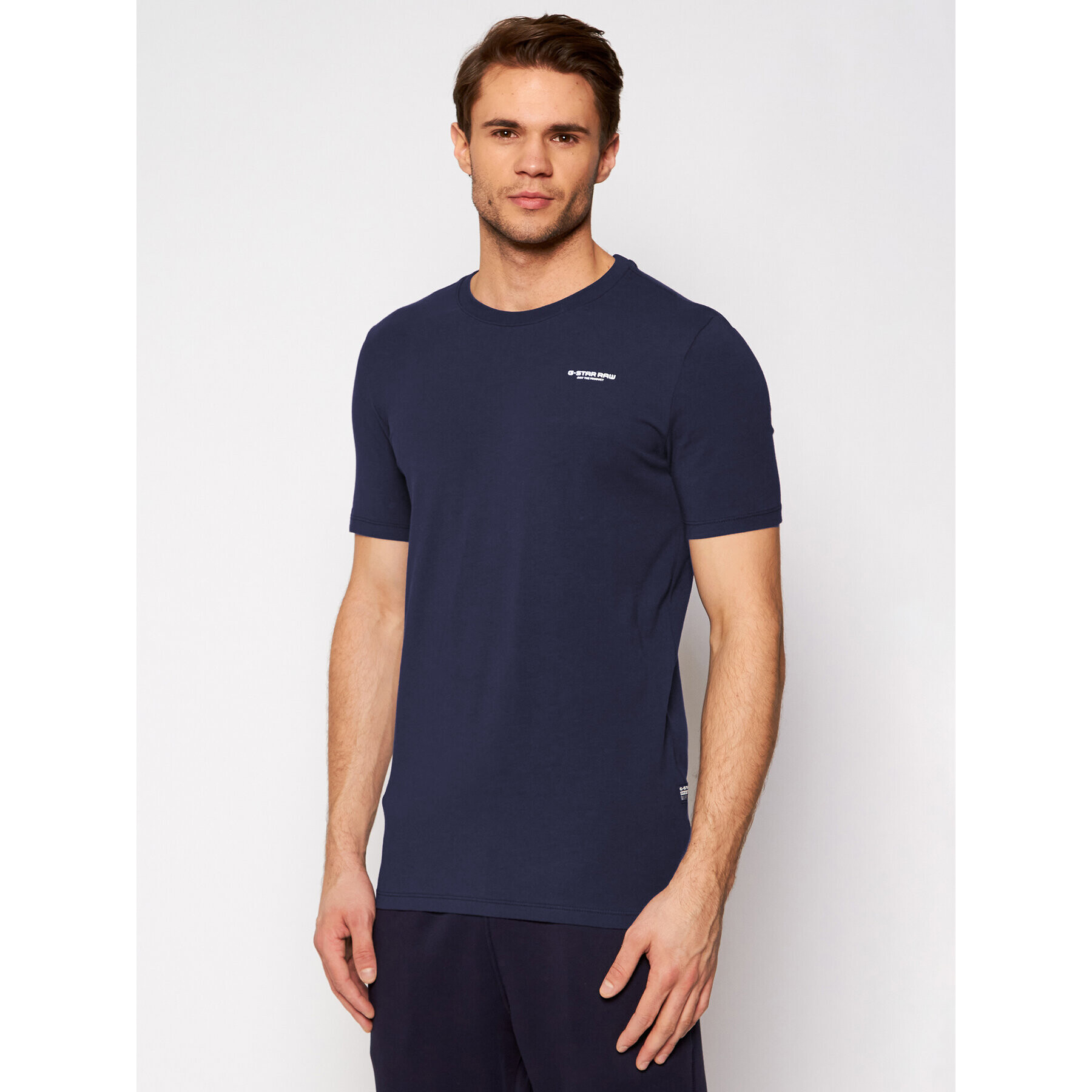 G-Star Raw Тишърт Base D19070-C723-6067 Тъмносин Slim Fit - Pepit.bg