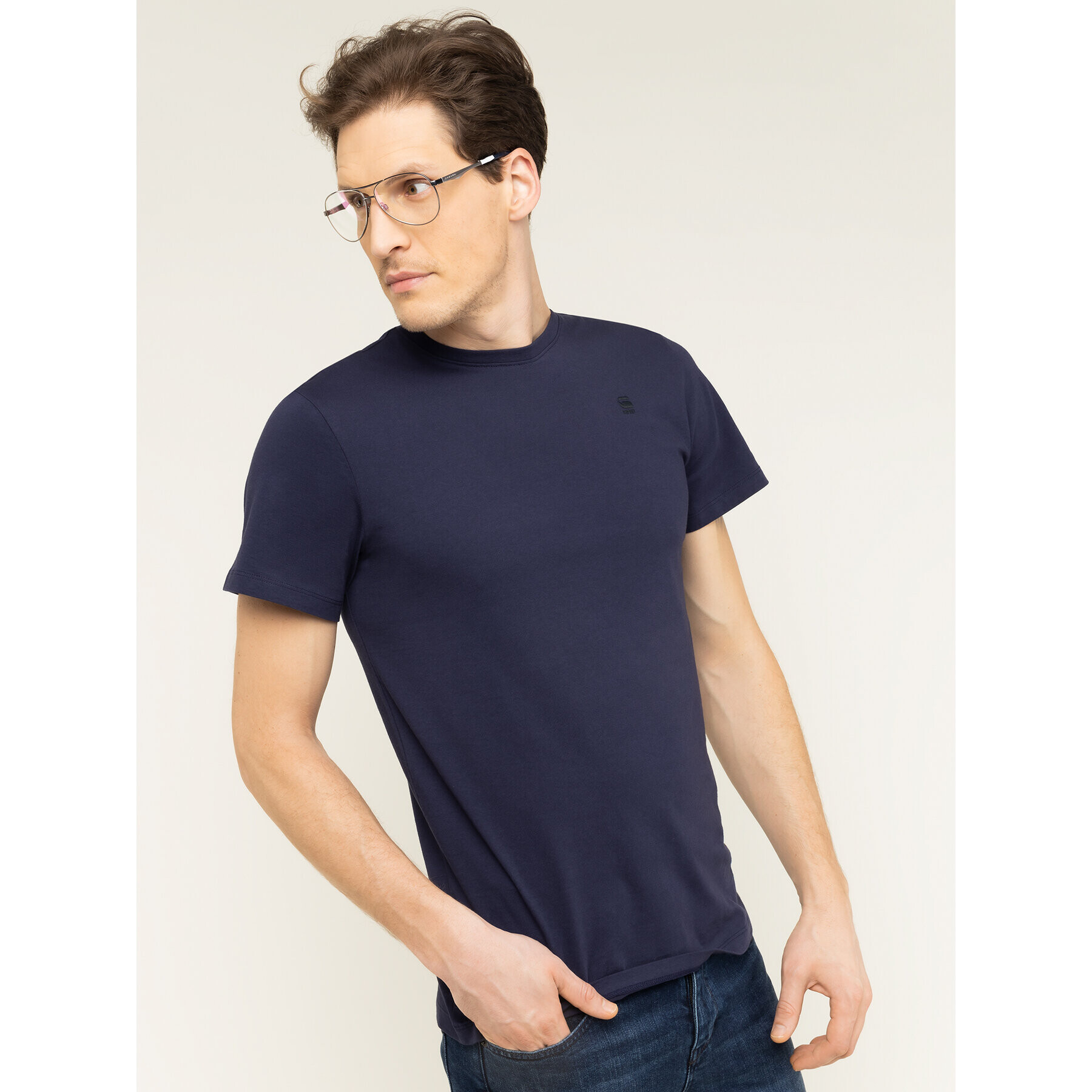 G-Star Raw Тишърт Base-S D16411-336-6484 Тъмносин Regular Fit - Pepit.bg