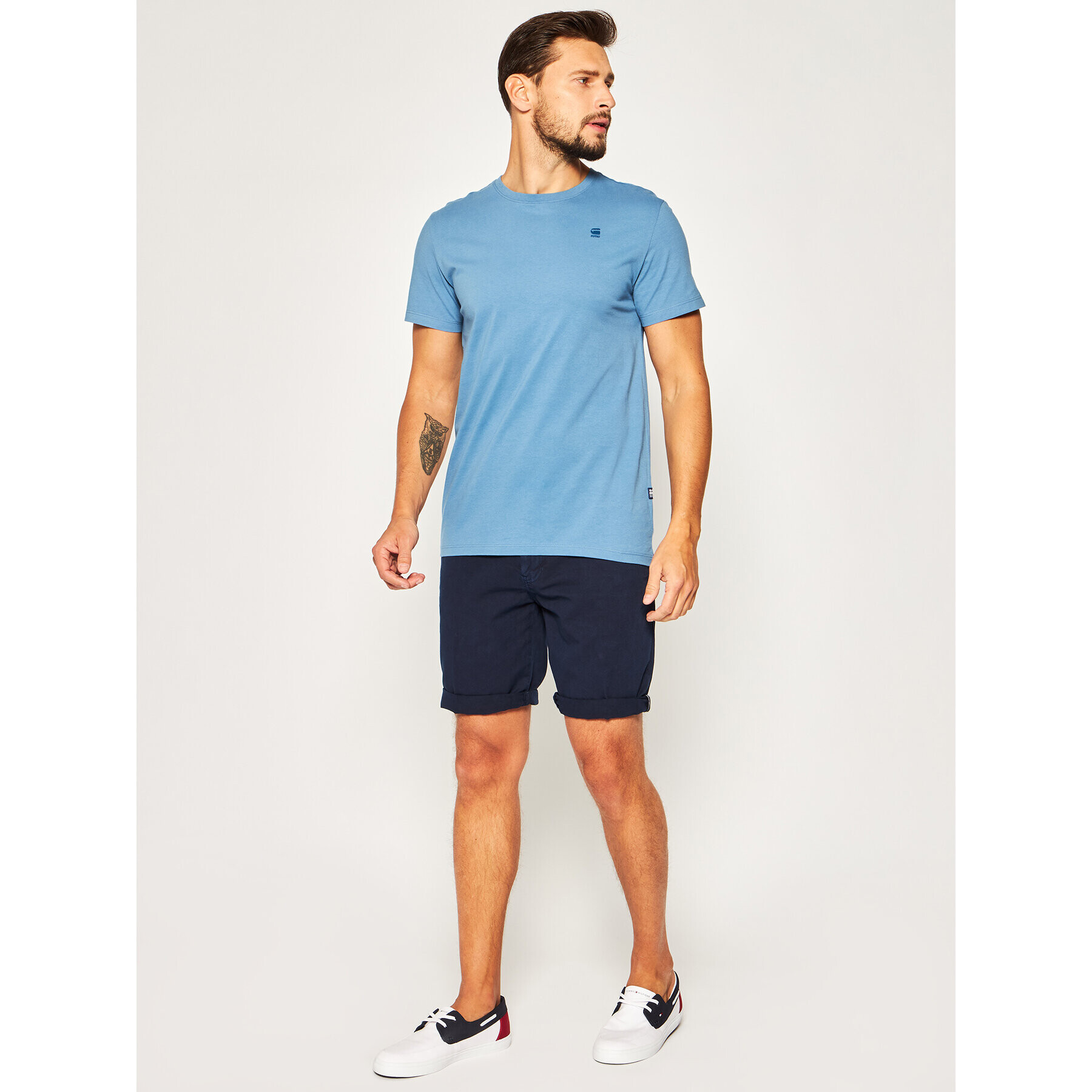 G-Star Raw Тишърт Base-S D16411-336-825 Син Regular Fit - Pepit.bg