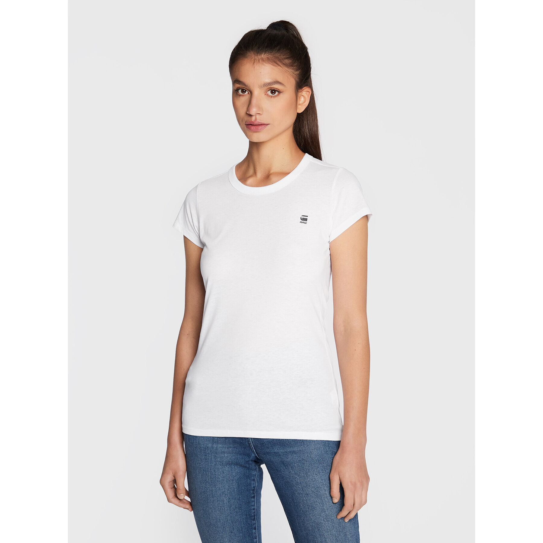 G-Star Raw Тишърт D04432-2757-110 Бял Slim Fit - Pepit.bg