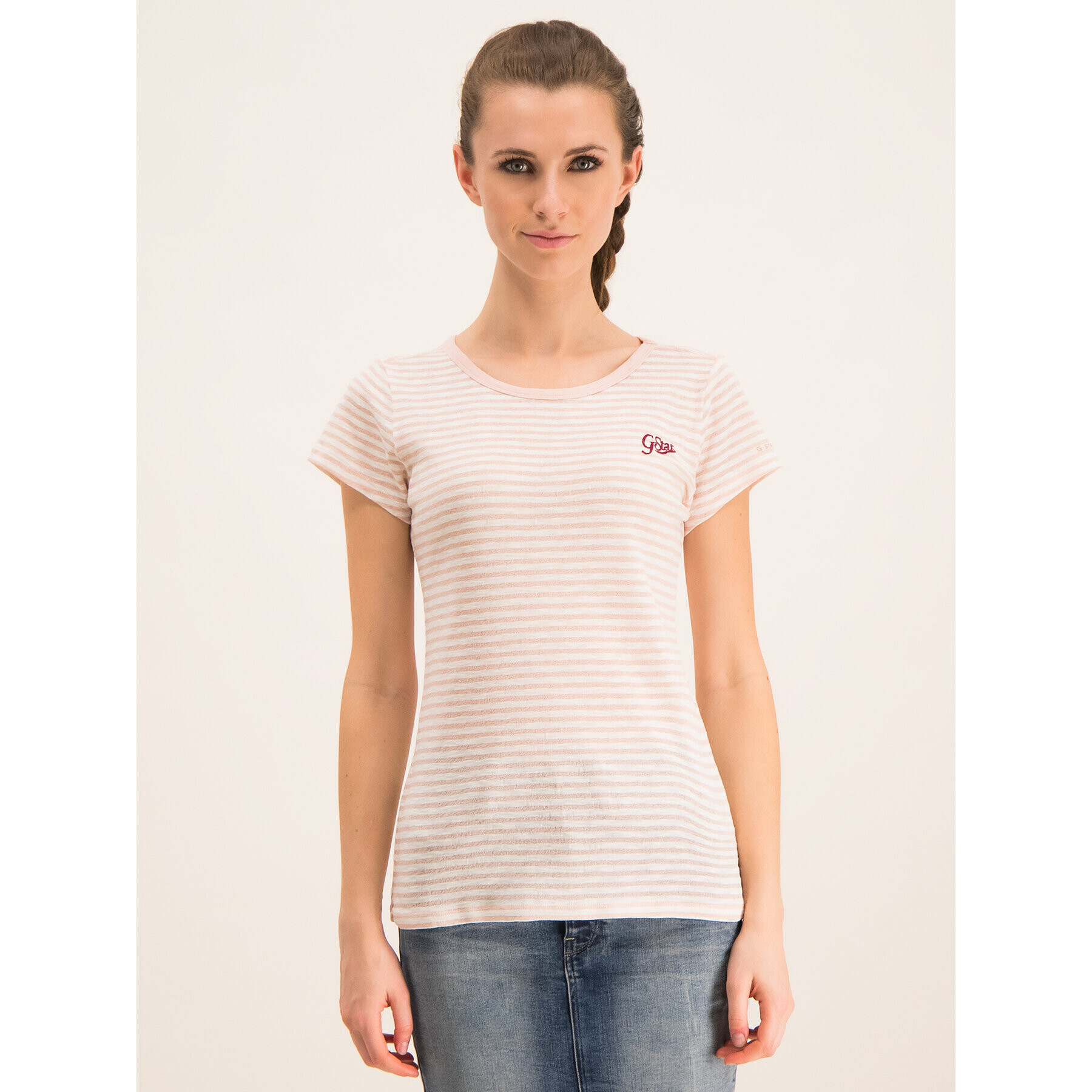 G-Star Raw Тишърт D14712-9024-A676 Розов Regular Fit - Pepit.bg
