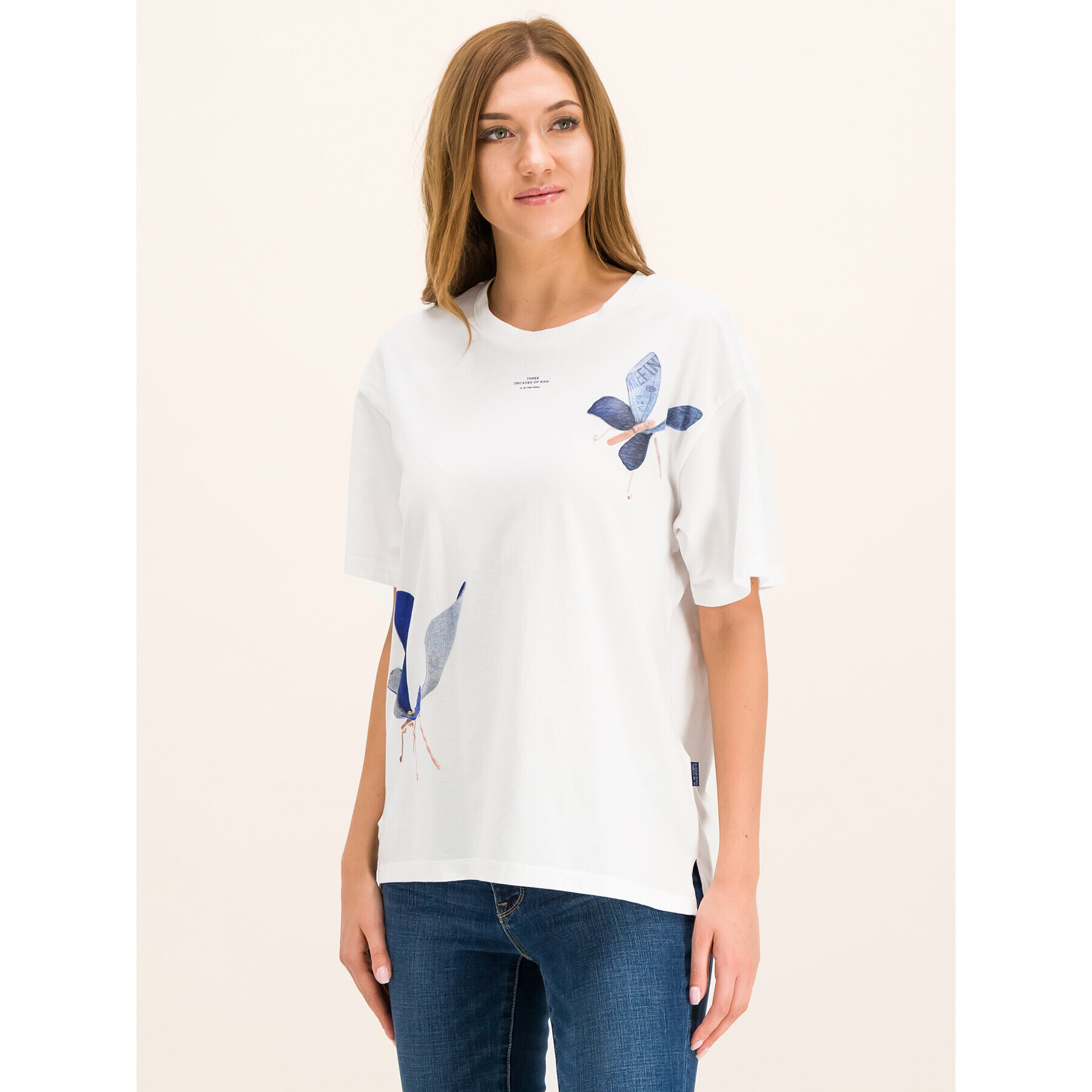 G-Star Raw Тишърт D15250-336-110 Бял Regular Fit - Pepit.bg